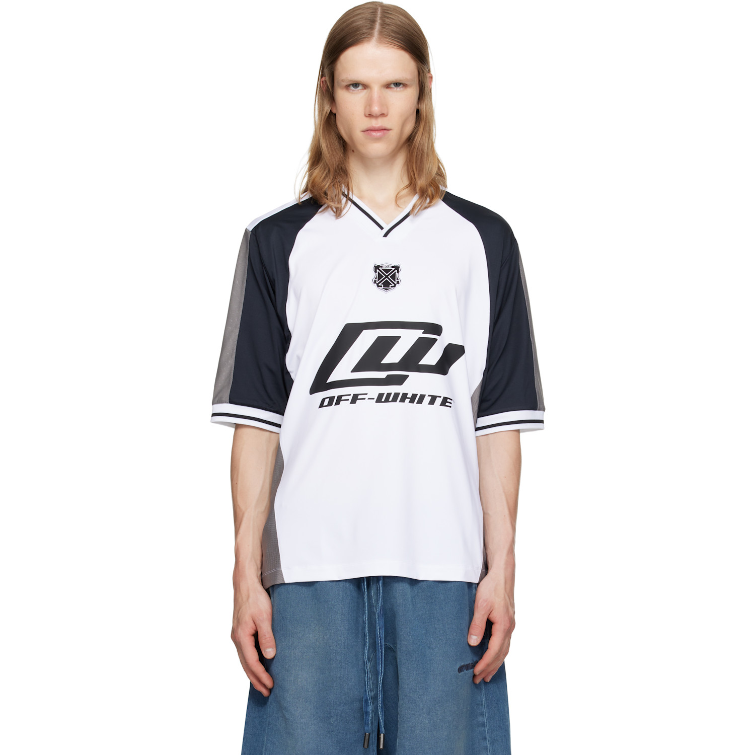Off-White White & Black Team Soccer S/S T-shirt