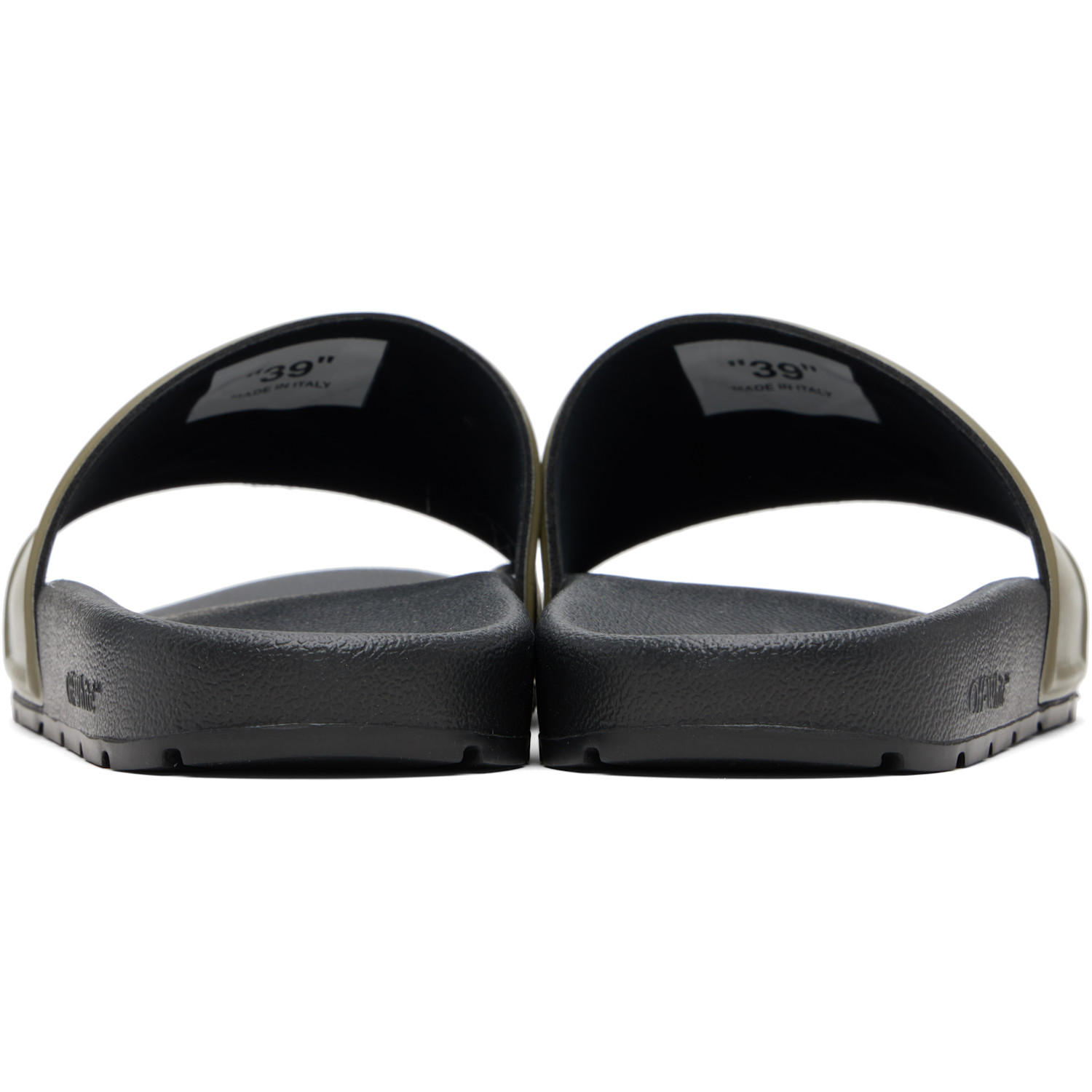  Off-white Black & Khaki Arrow Slides 