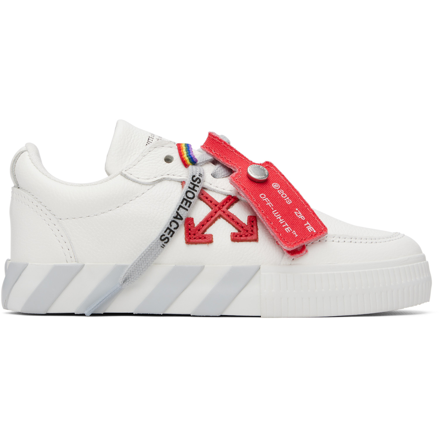 Off-White Kids White Vulcanized Low Leather Sneakers