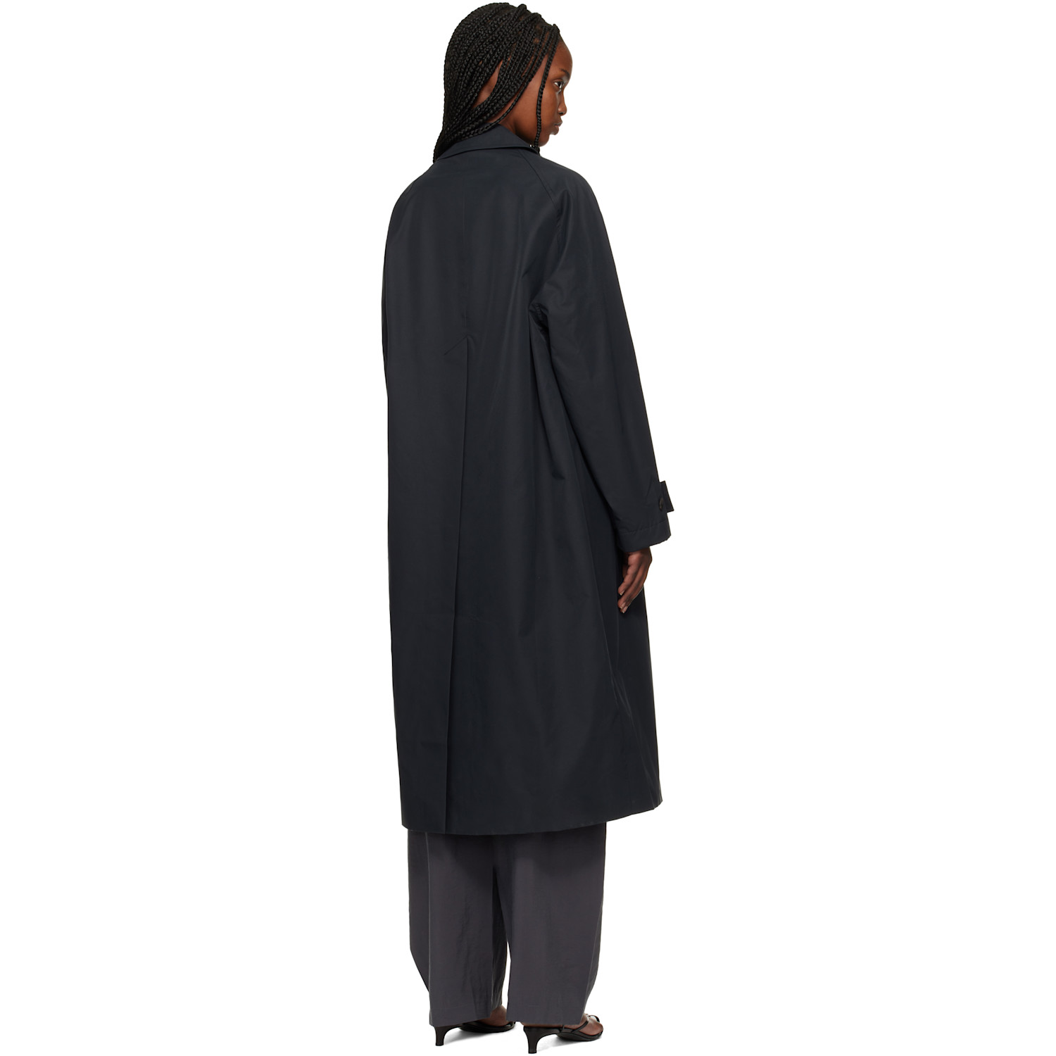  Studio Nicholson Navy Holin Technical Cotton Trench Coat 
