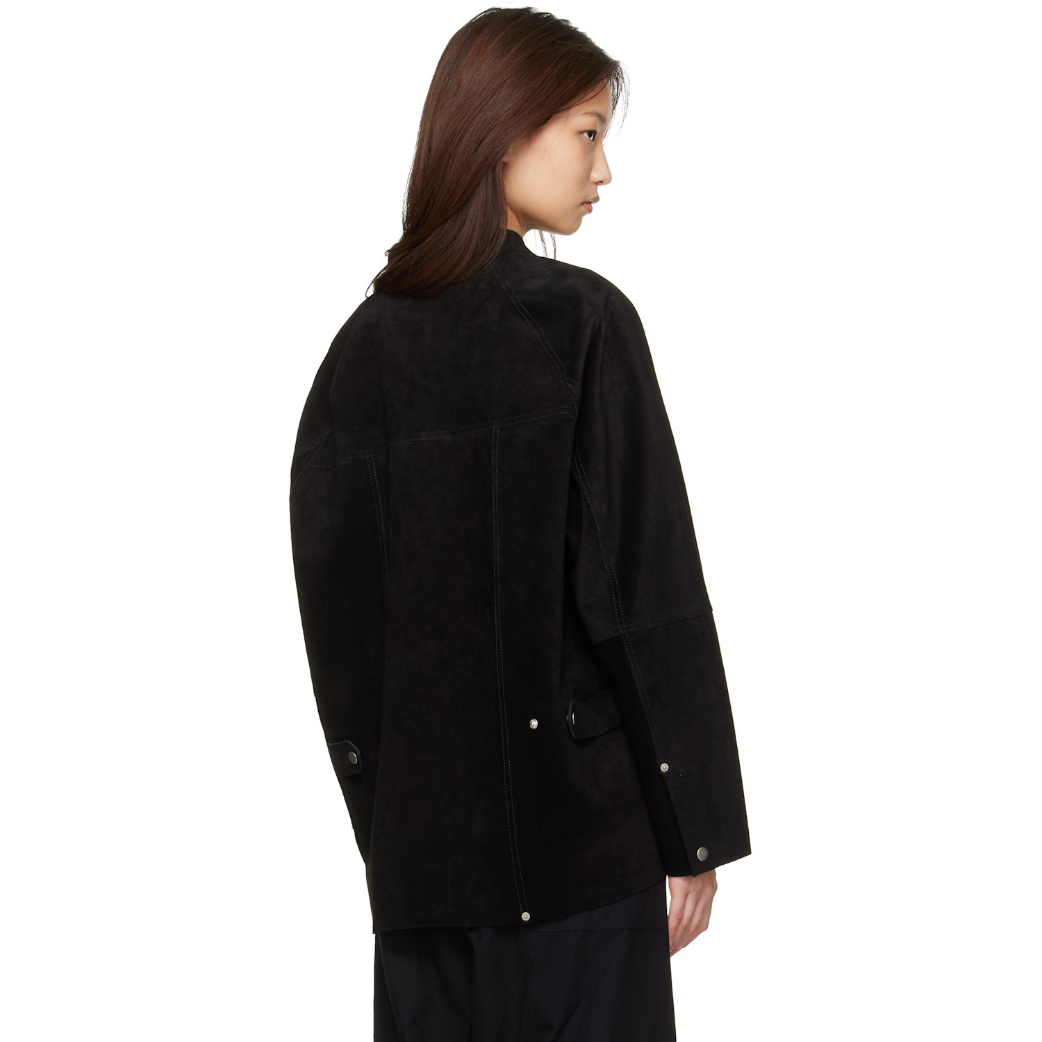  Studio Nicholson Black Dash Suede Jacket 