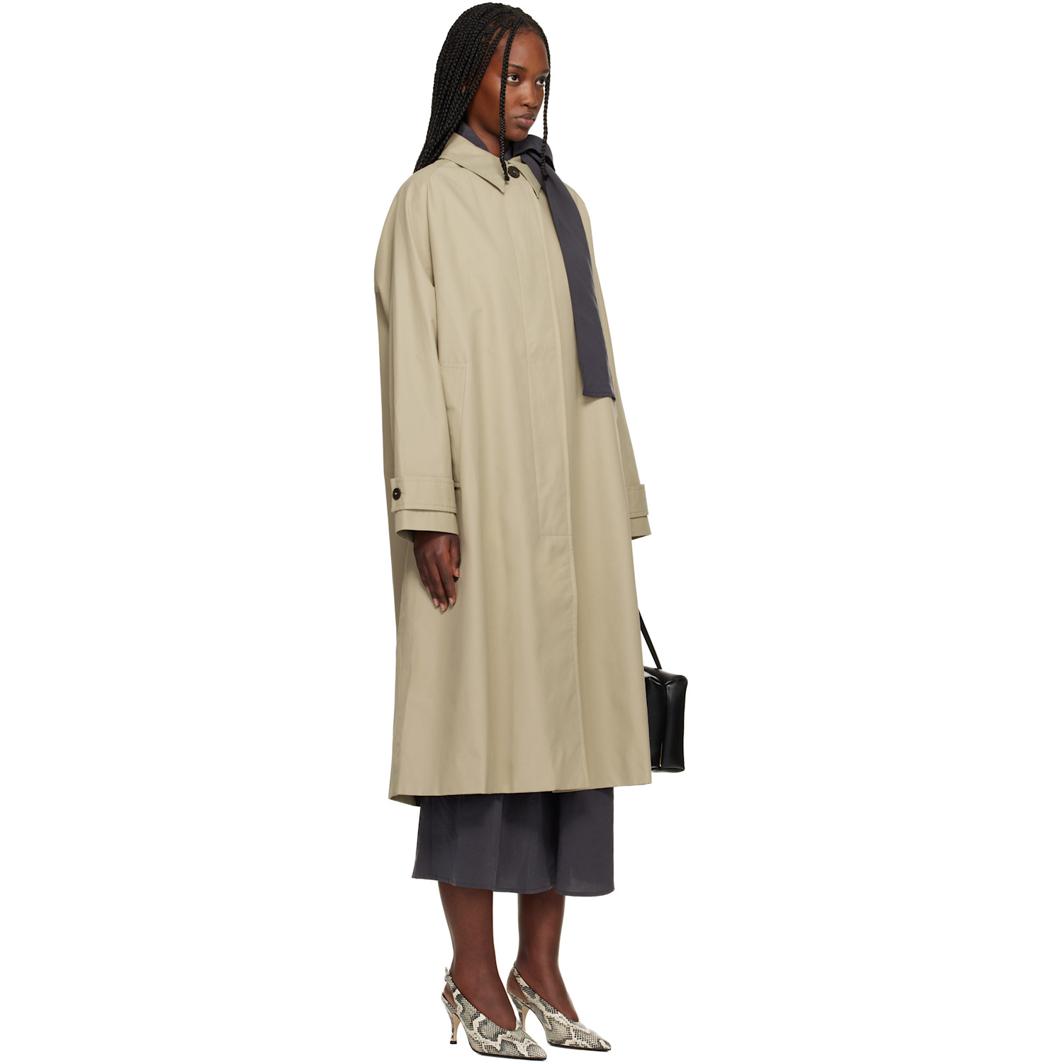  Studio Nicholson Beige Holin Technical Cotton Trench Coat 