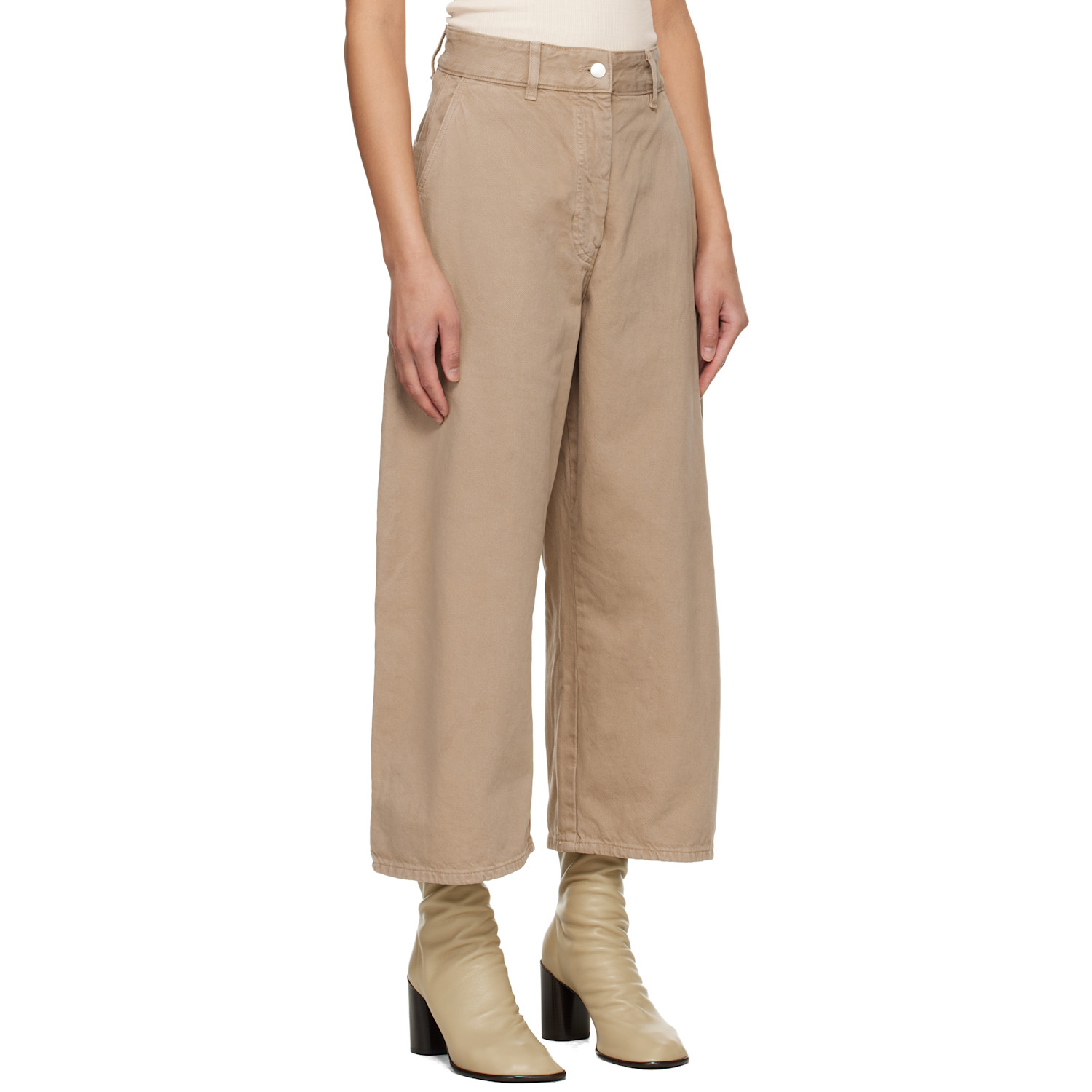  Studio Nicholson Taupe Chalco Denim Jeans 