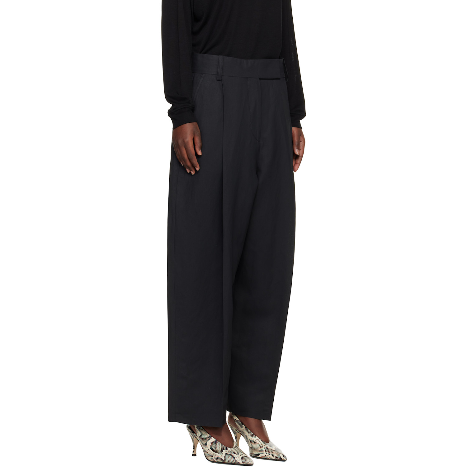  Studio Nicholson Black Nasser Trousers 