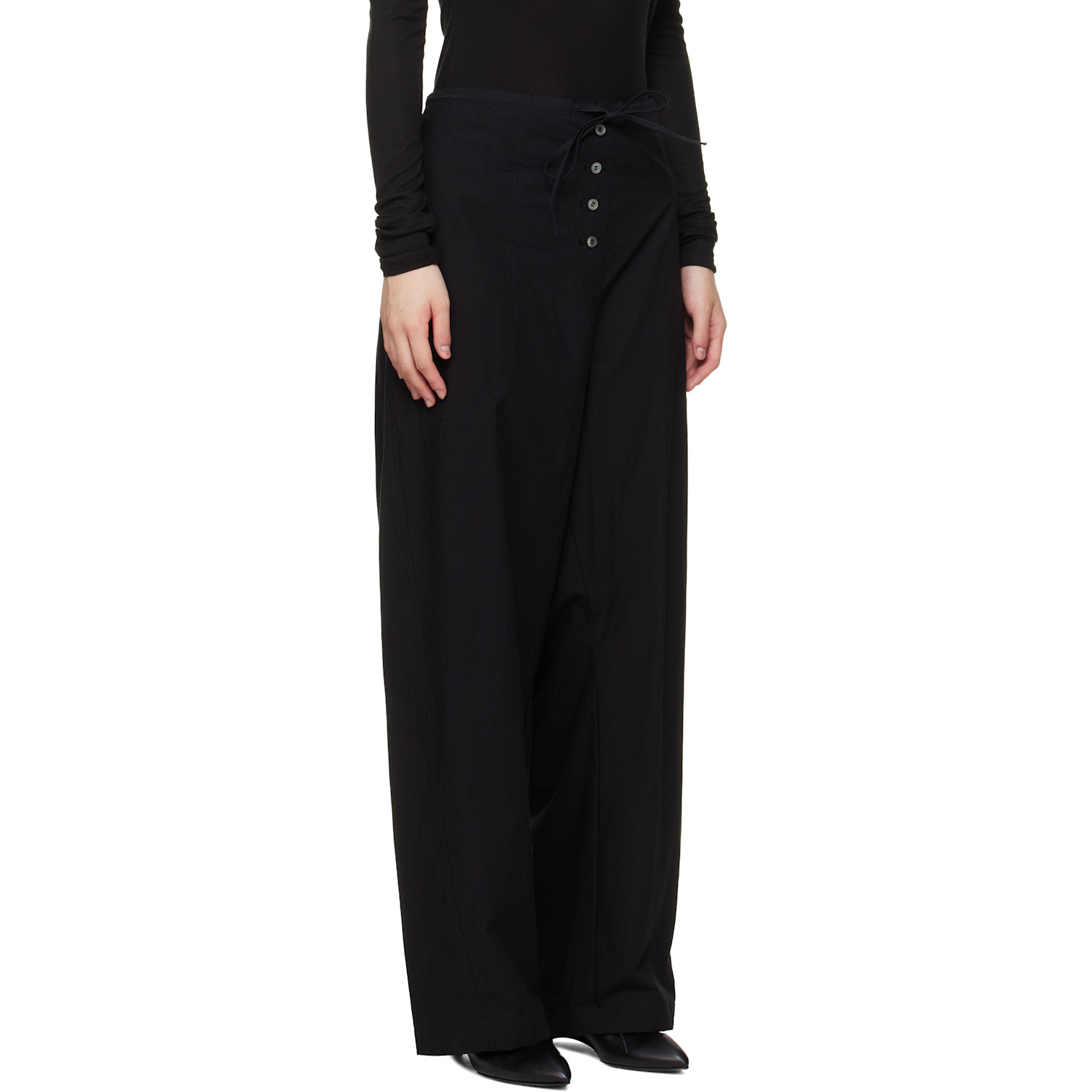  Studio Nicholson Black Ventura Trousers 