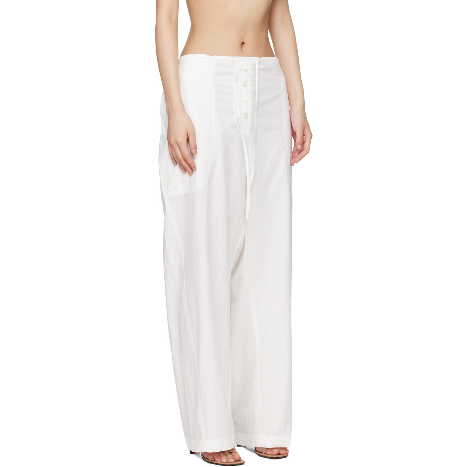  Studio Nicholson White Ventura Trousers 