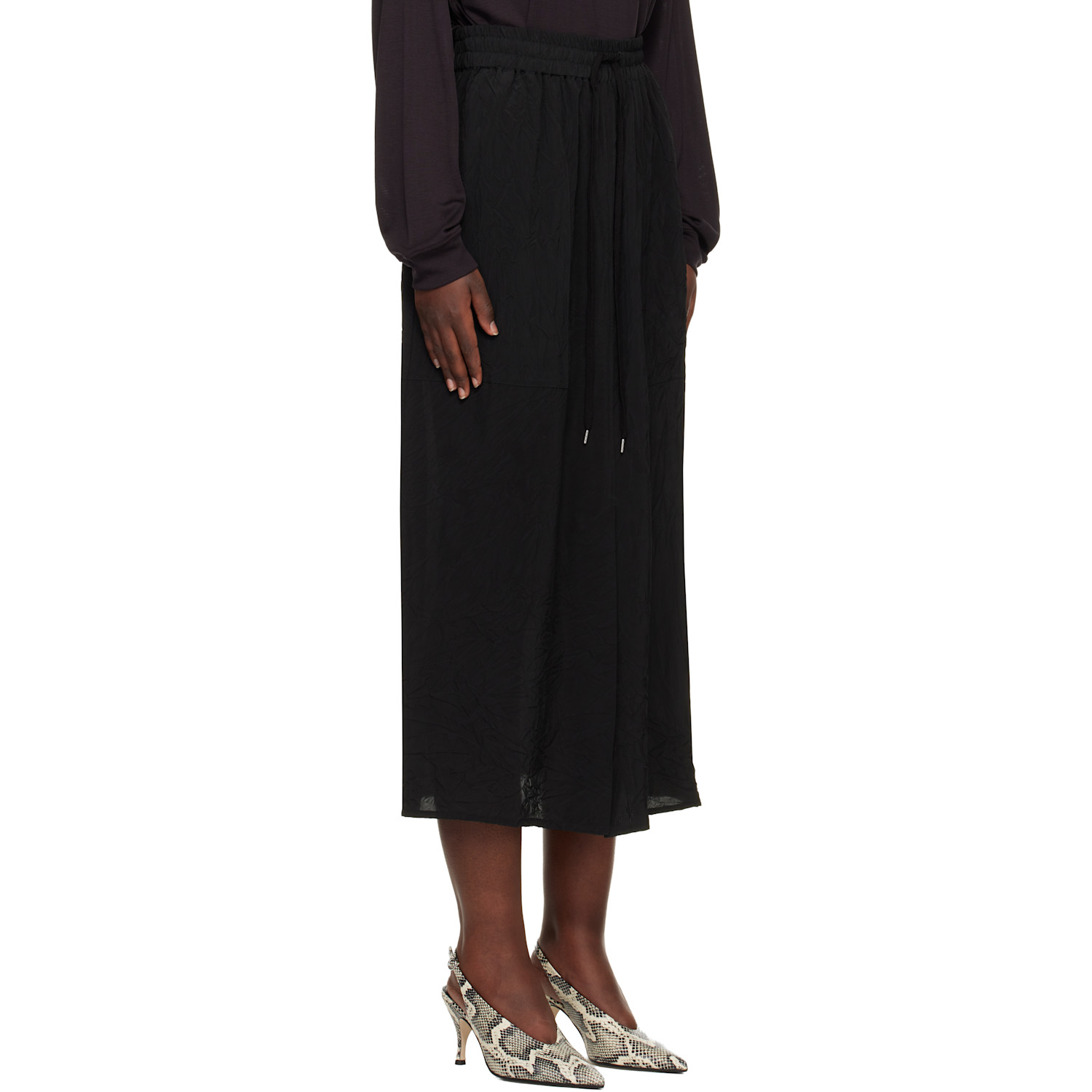  Studio Nicholson Black Oates Midi Skirt 
