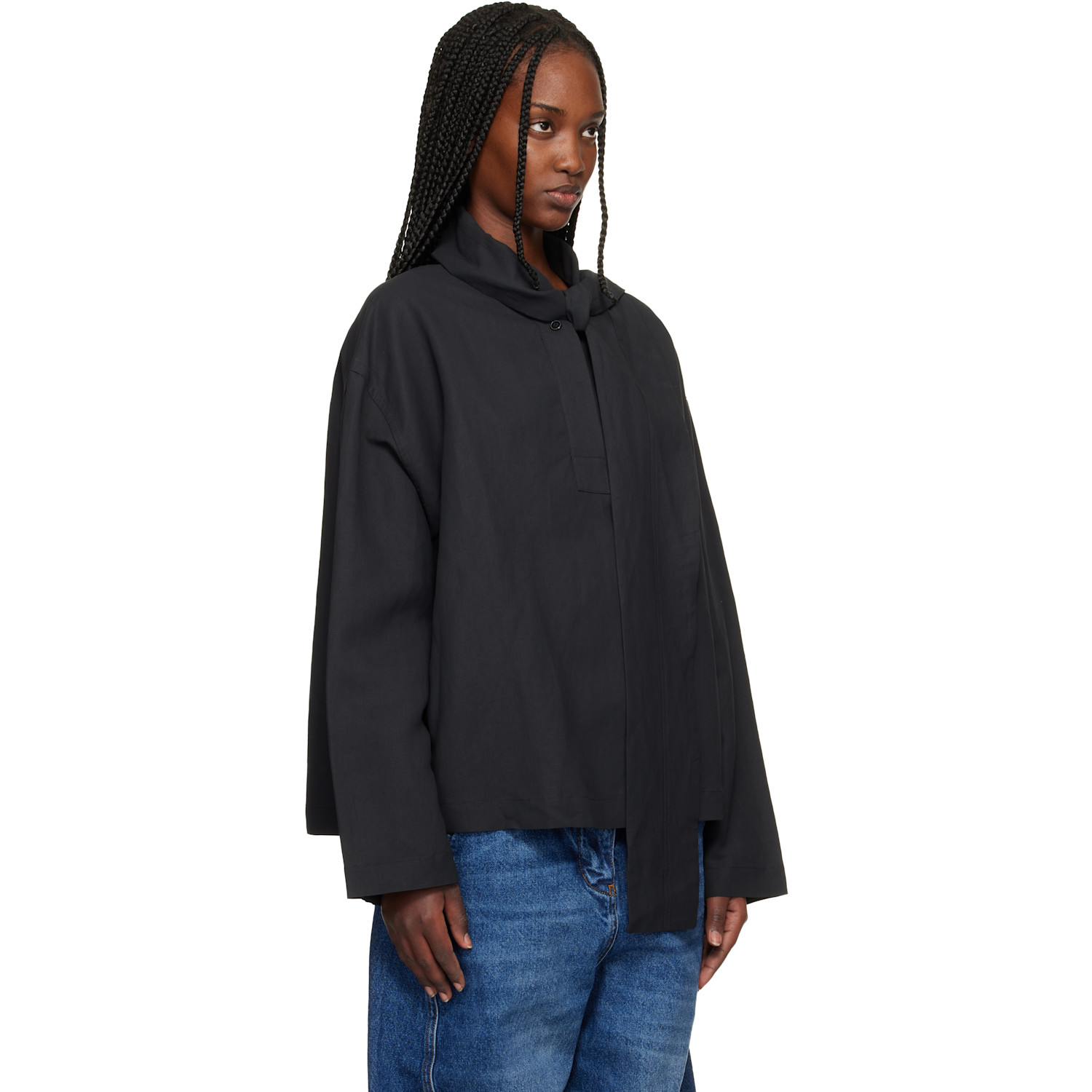  Studio Nicholson Black Colt Blouse 
