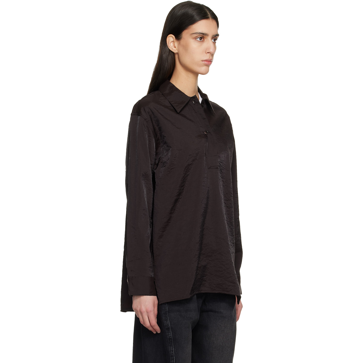 Studio Nicholson Burgundy Pinole Shirt 
