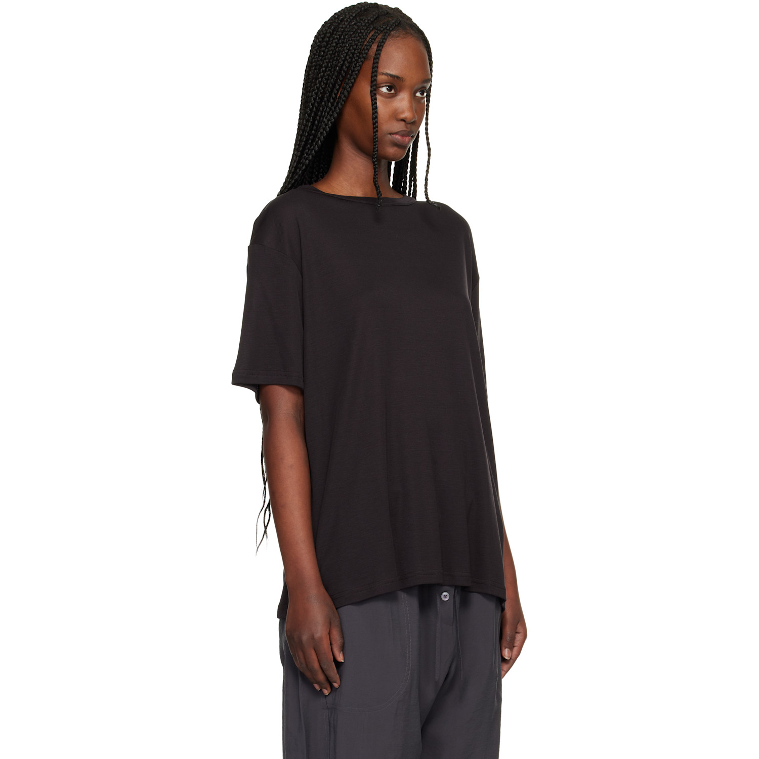  Studio Nicholson Brown Rond T-shirt 