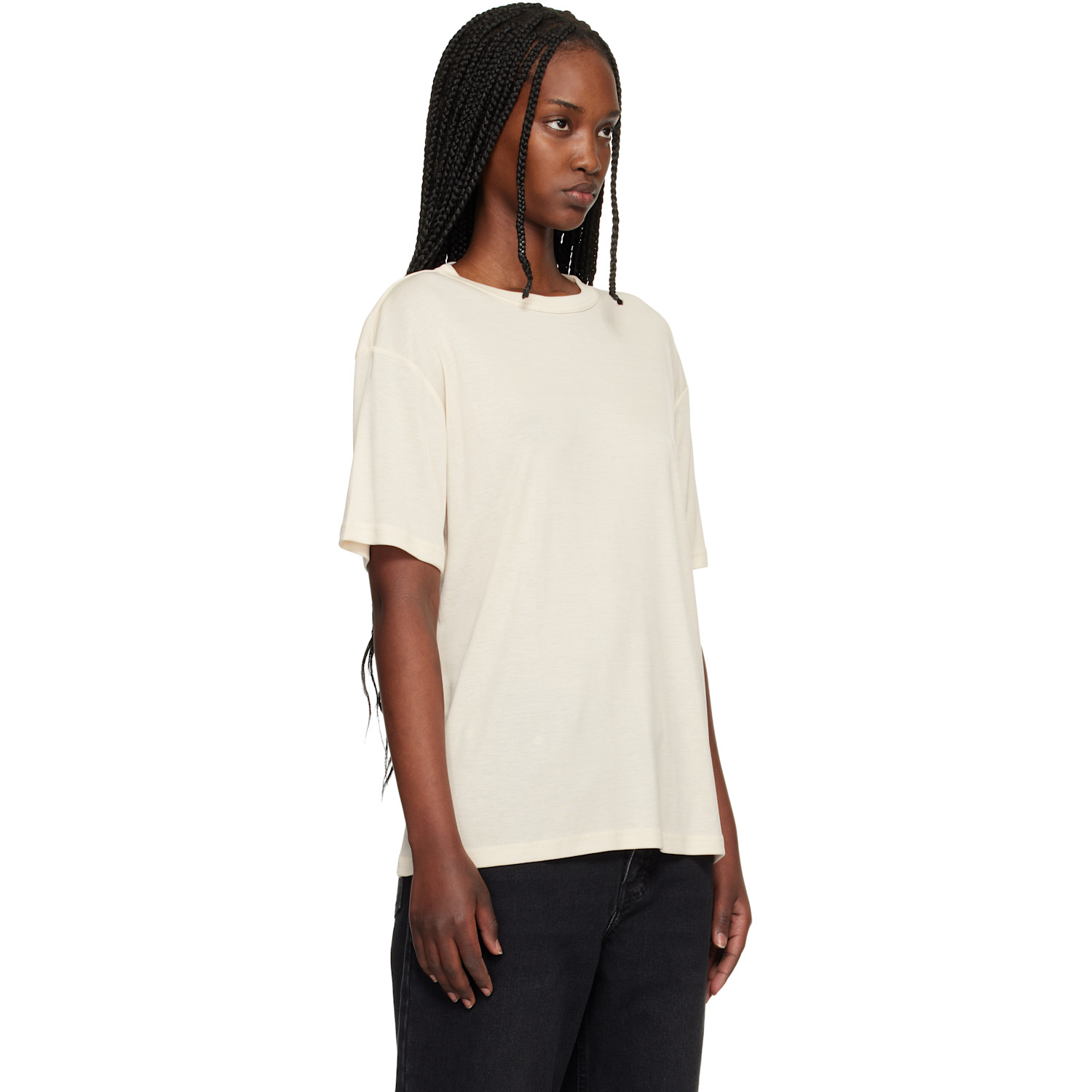  Studio Nicholson Beige Rond T-shirt 