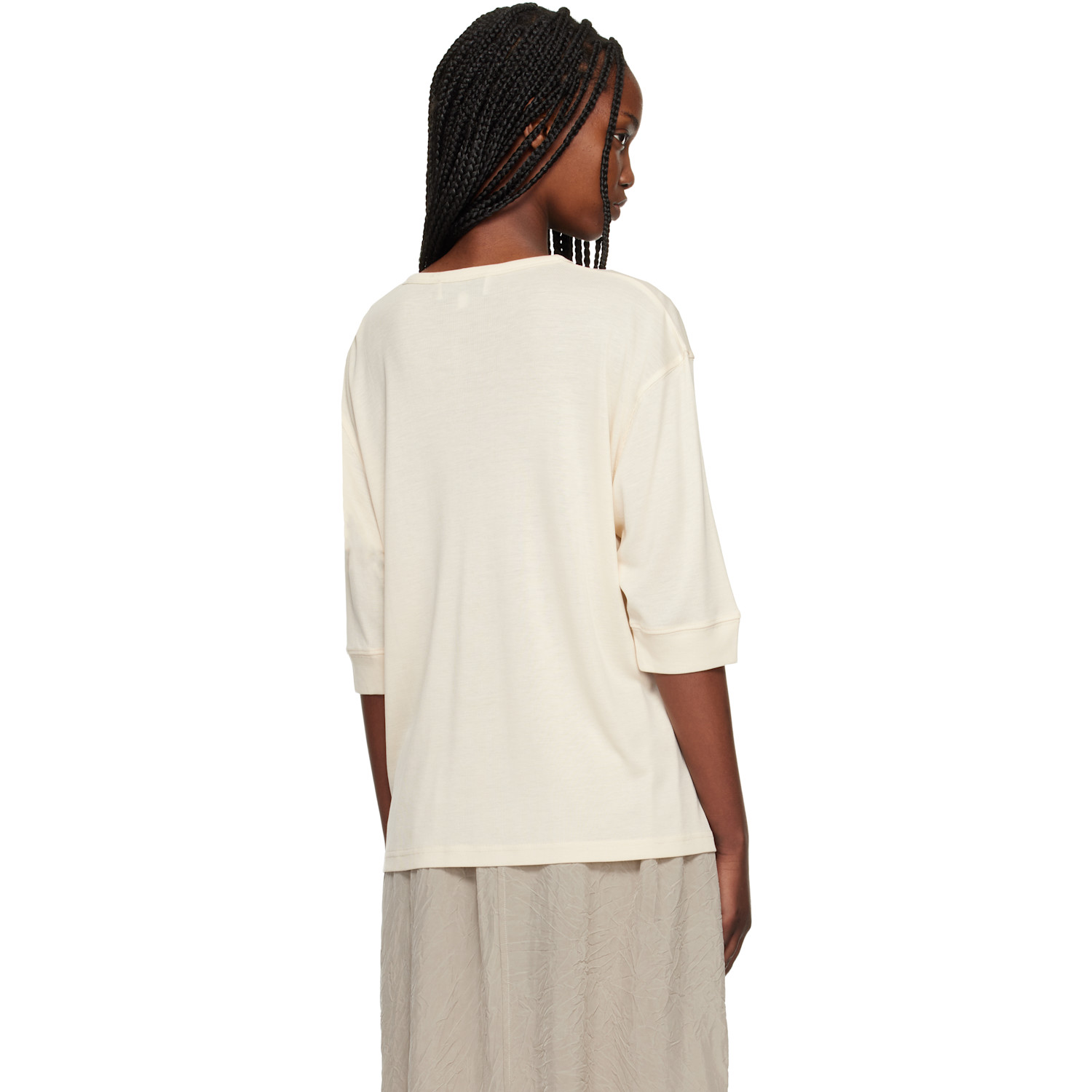  Studio Nicholson Beige Lorem Jersey Henley 