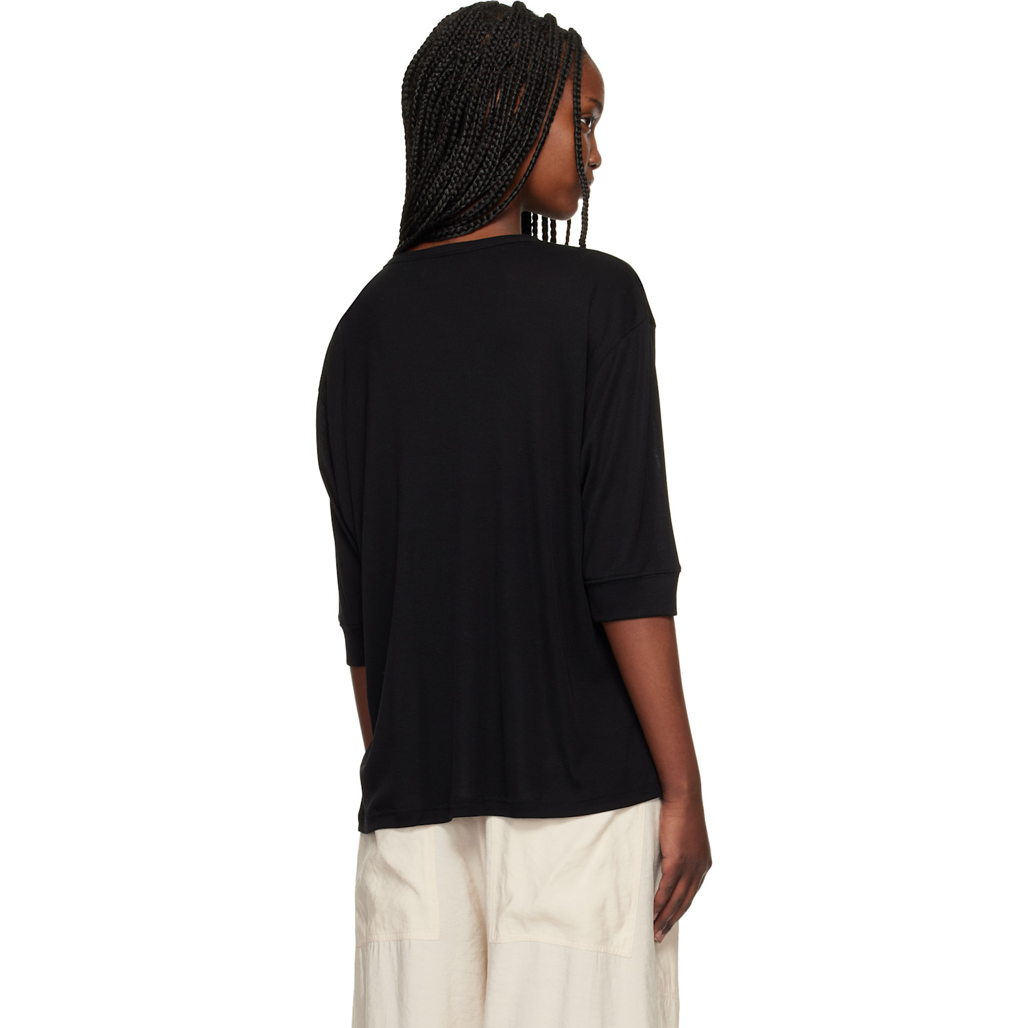  Studio Nicholson Black Lorem Jersey Henley 