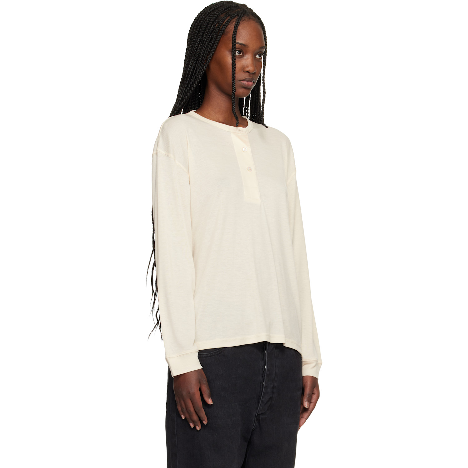  Studio Nicholson Beige Rutas Jersey Henley 