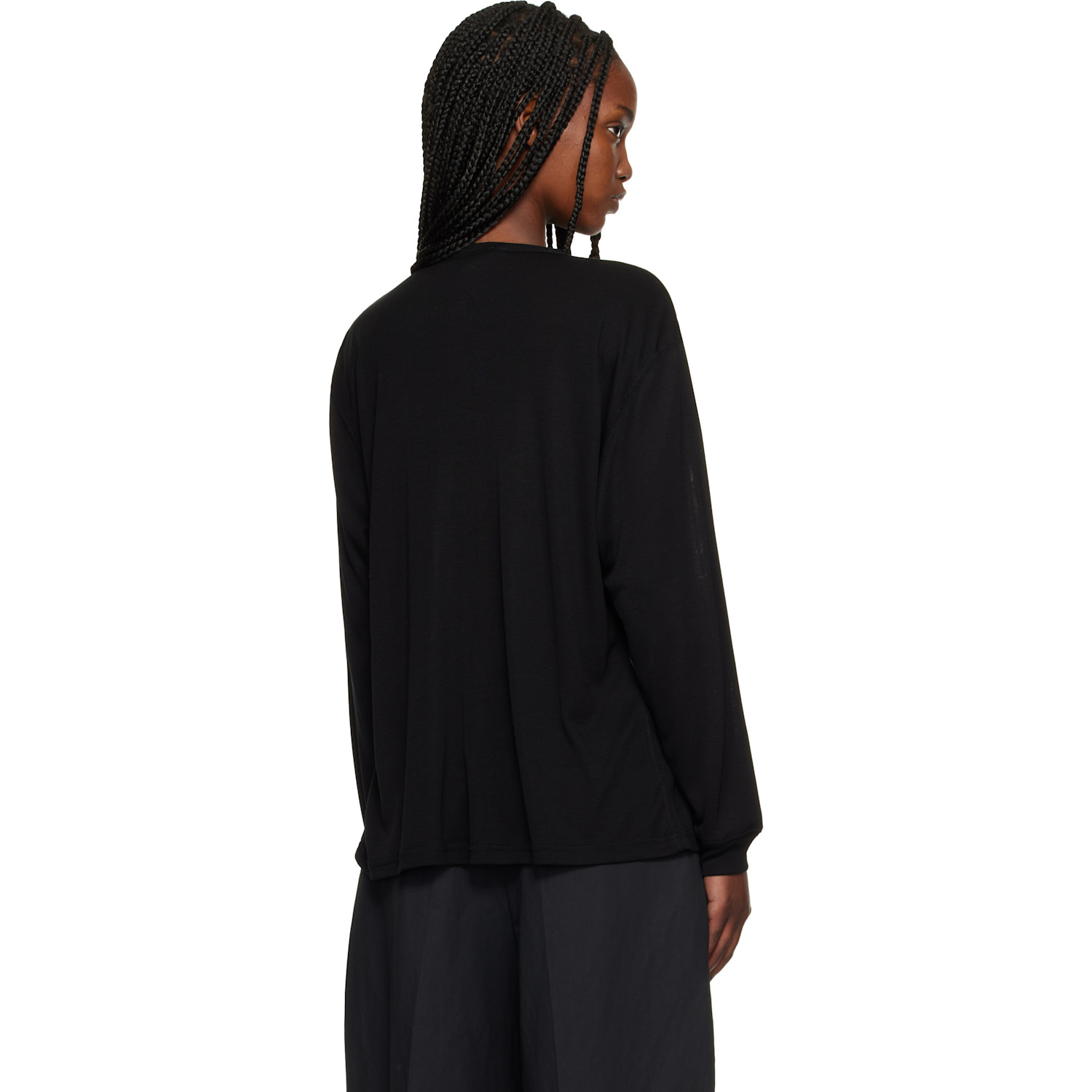  Studio Nicholson Black Rutas Jersey Henley 