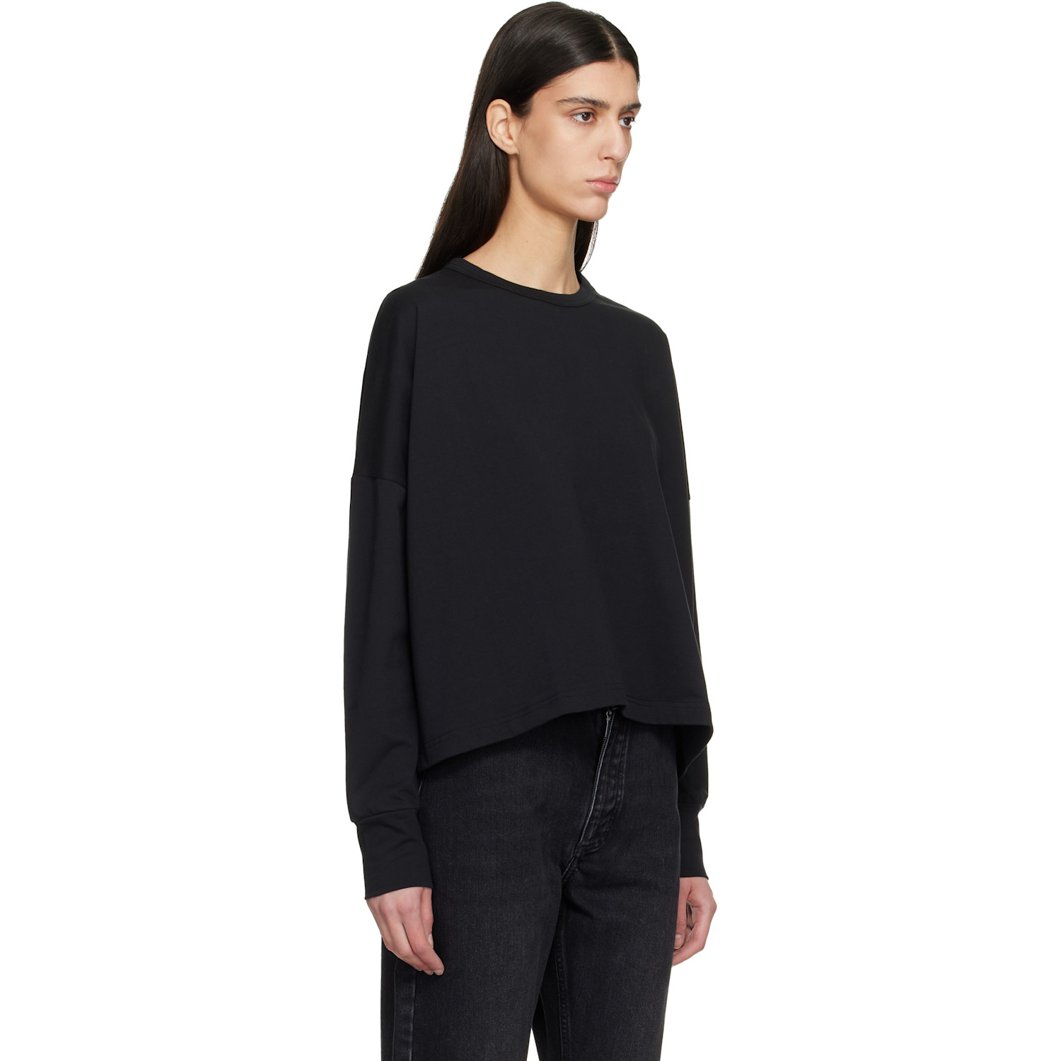  Studio Nicholson Black Loop Long Sleeve T-shirt 
