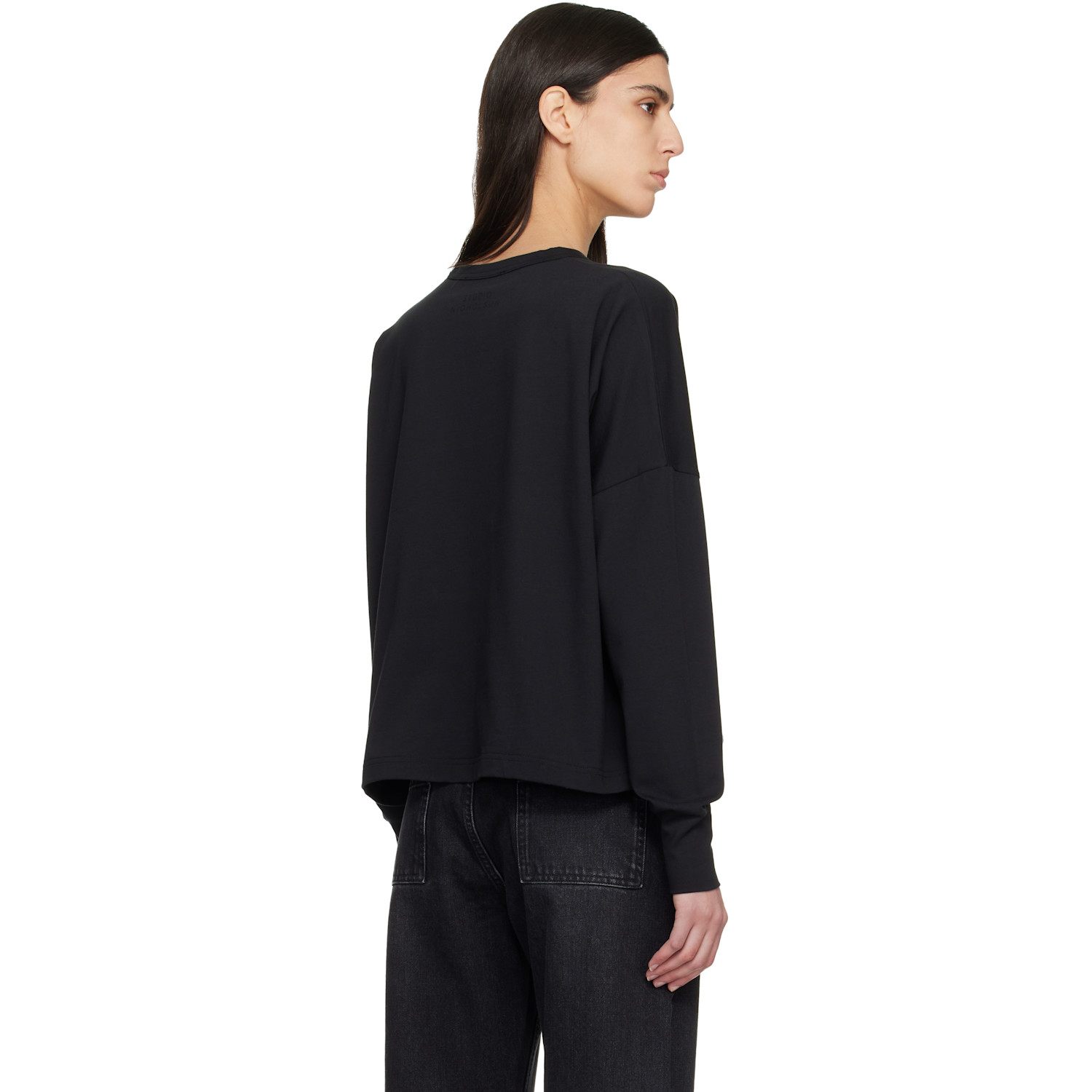  Studio Nicholson Black Loop Long Sleeve T-shirt 