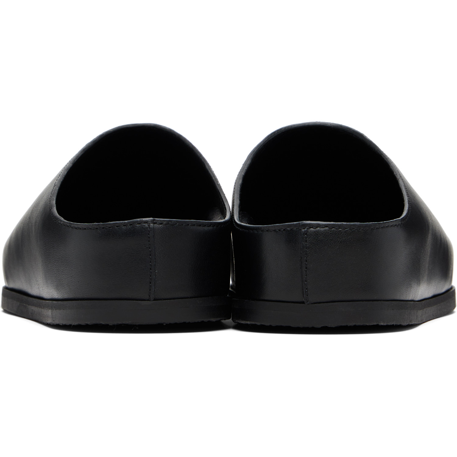  Studio Nicholson Black Wearing Slip-on Loafers 
