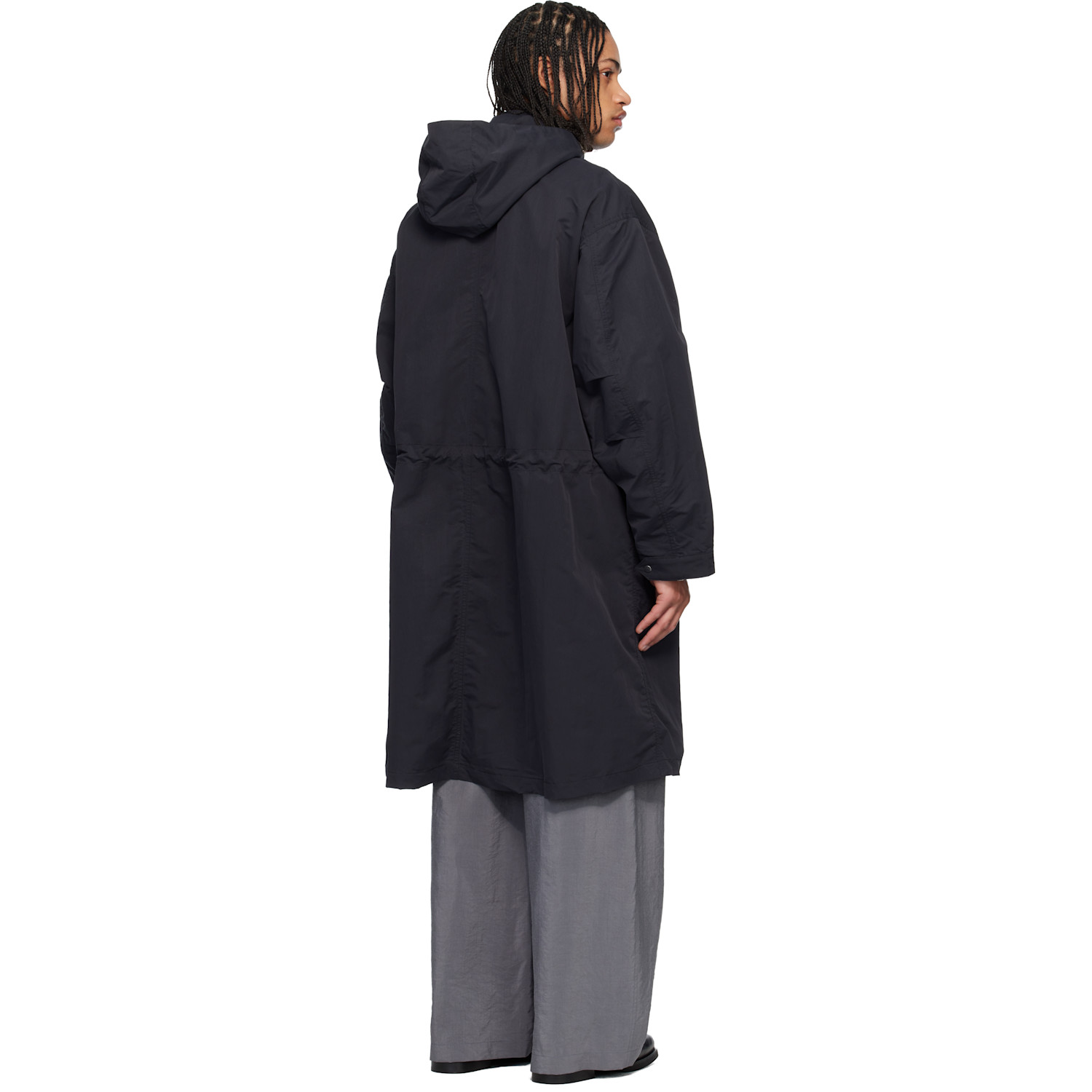  Studio Nicholson Navy Lotus Coat 