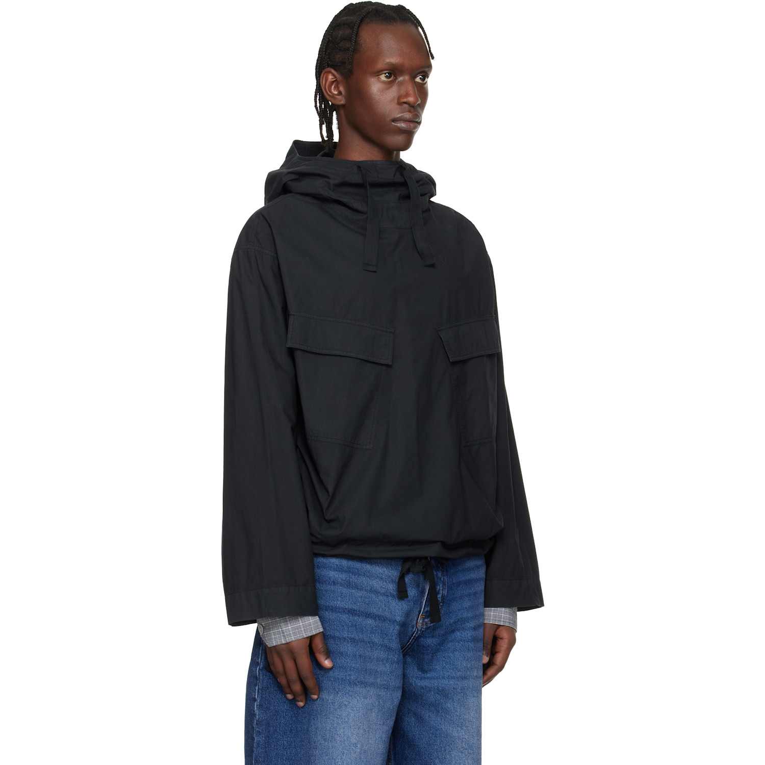  Studio Nicholson Navy Aaron Levine Edition Kirby Popover Jacket 