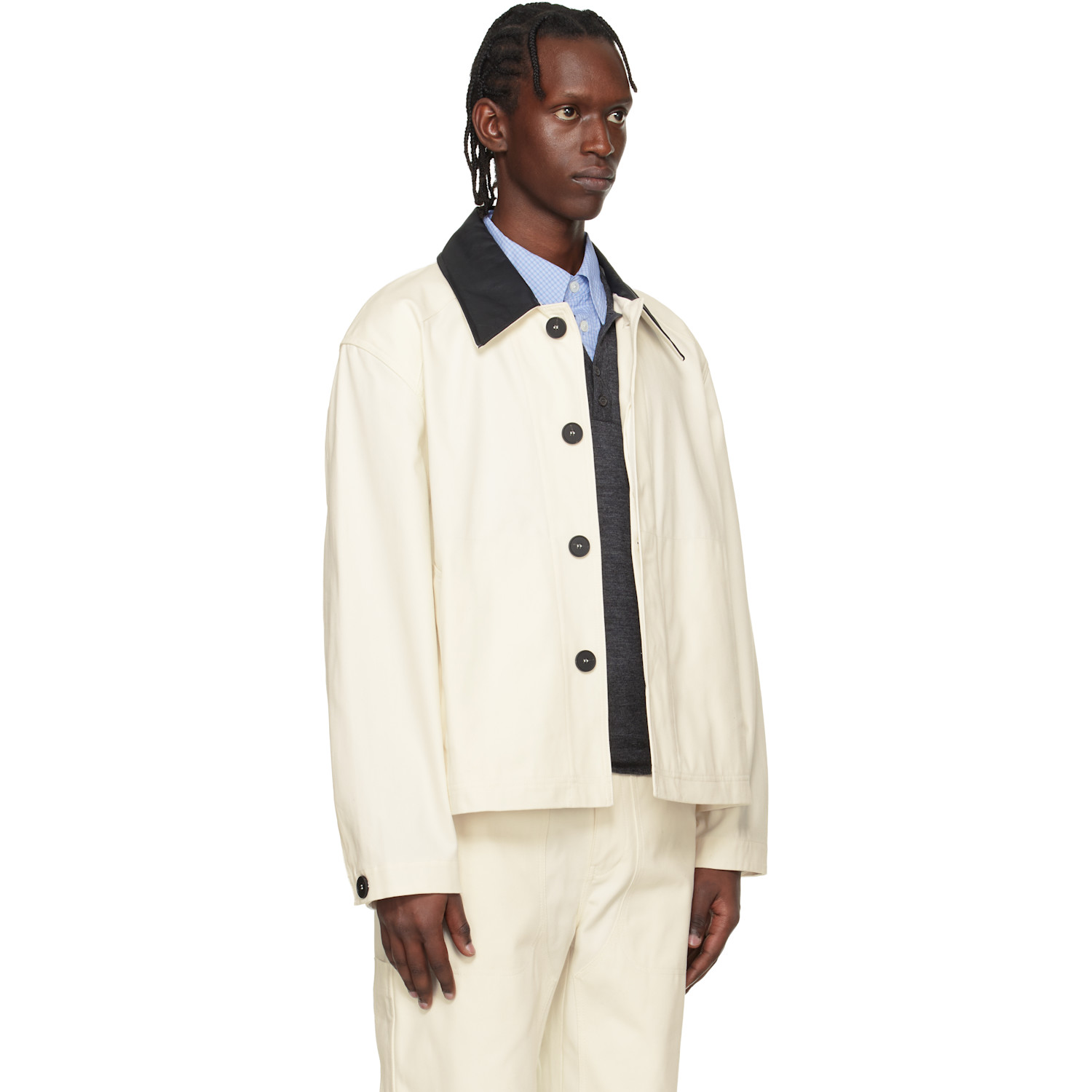  Studio Nicholson White Aaron Levine Edition Dover Jacket 