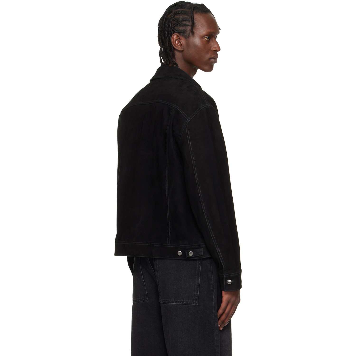  Studio Nicholson Black Aaron Levine Edition Boston Suede Jacket 