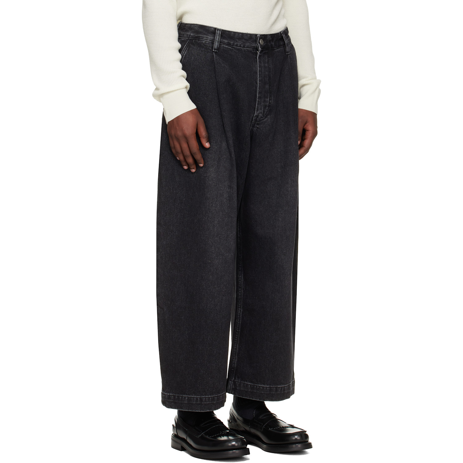  Studio Nicholson Black Puch Denim Jeans 