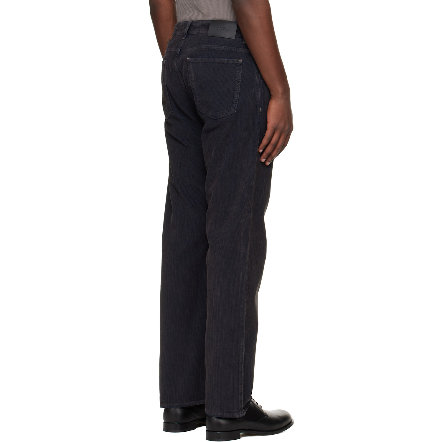  Studio Nicholson Navy Woodstock Corduroy Trousers 