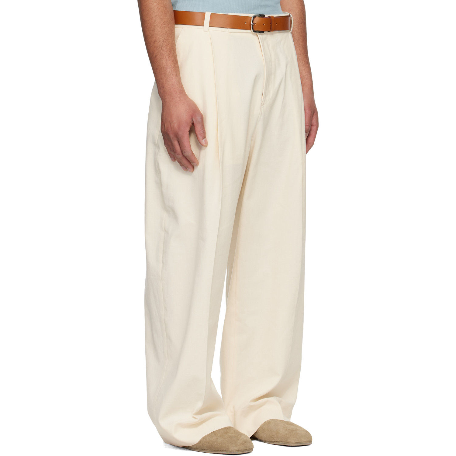  Studio Nicholson Off-white Pull Trousers 