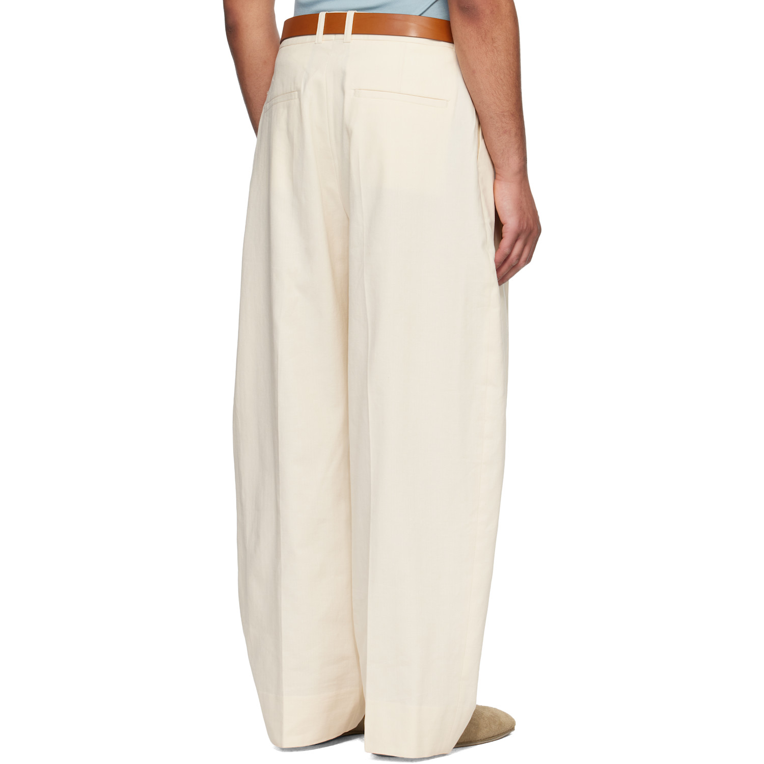  Studio Nicholson Off-white Pull Trousers 