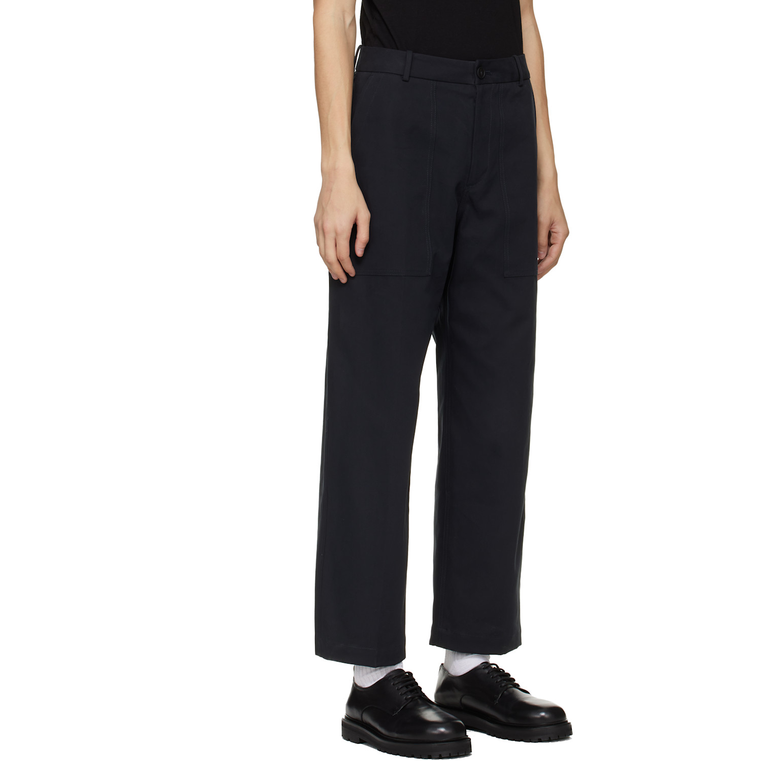  Studio Nicholson Navy Balos Trousers 