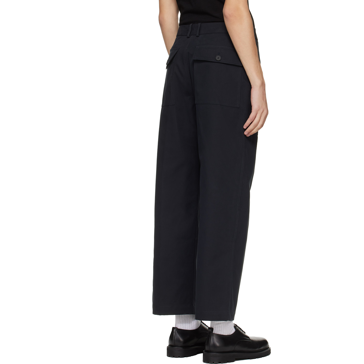  Studio Nicholson Navy Balos Trousers 