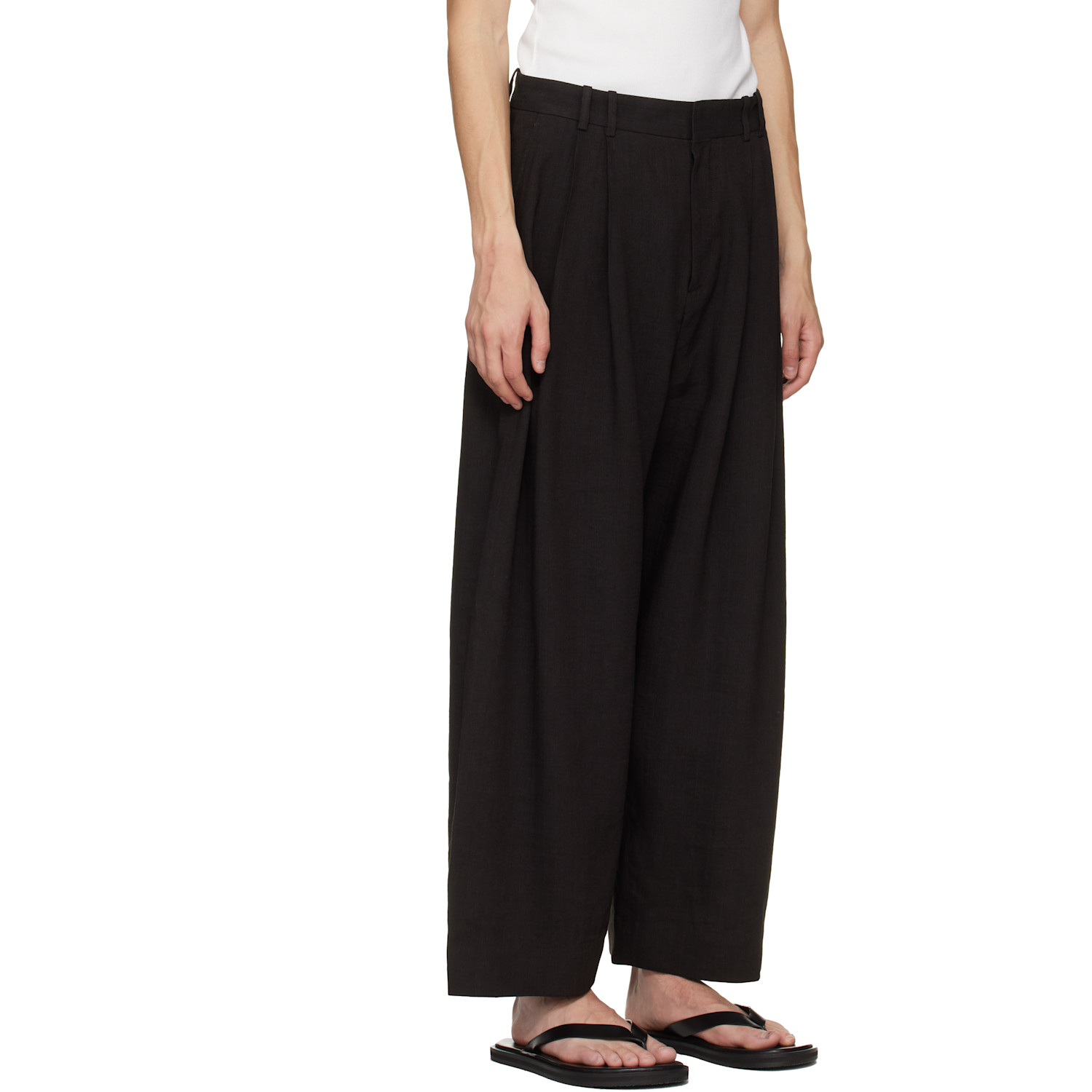  Studio Nicholson Brown Line Trousers 