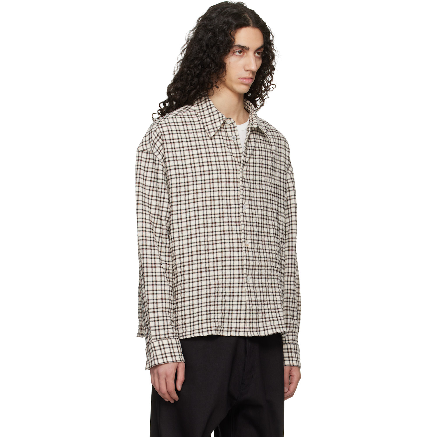  Studio Nicholson Beige & Black Nostra Shirt 