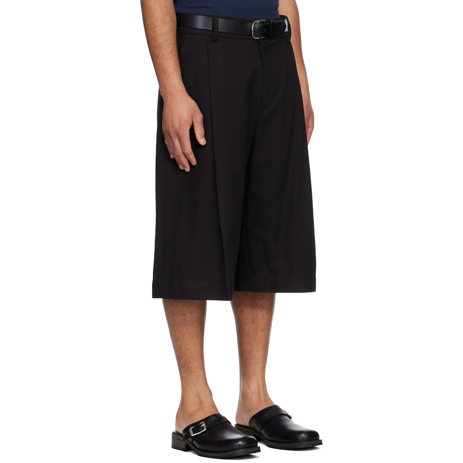  Studio Nicholson Black Fowld Shorts 