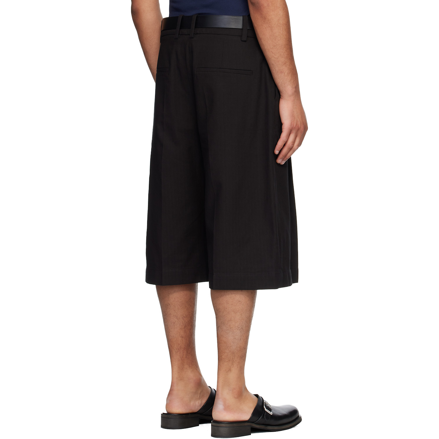  Studio Nicholson Black Fowld Shorts 