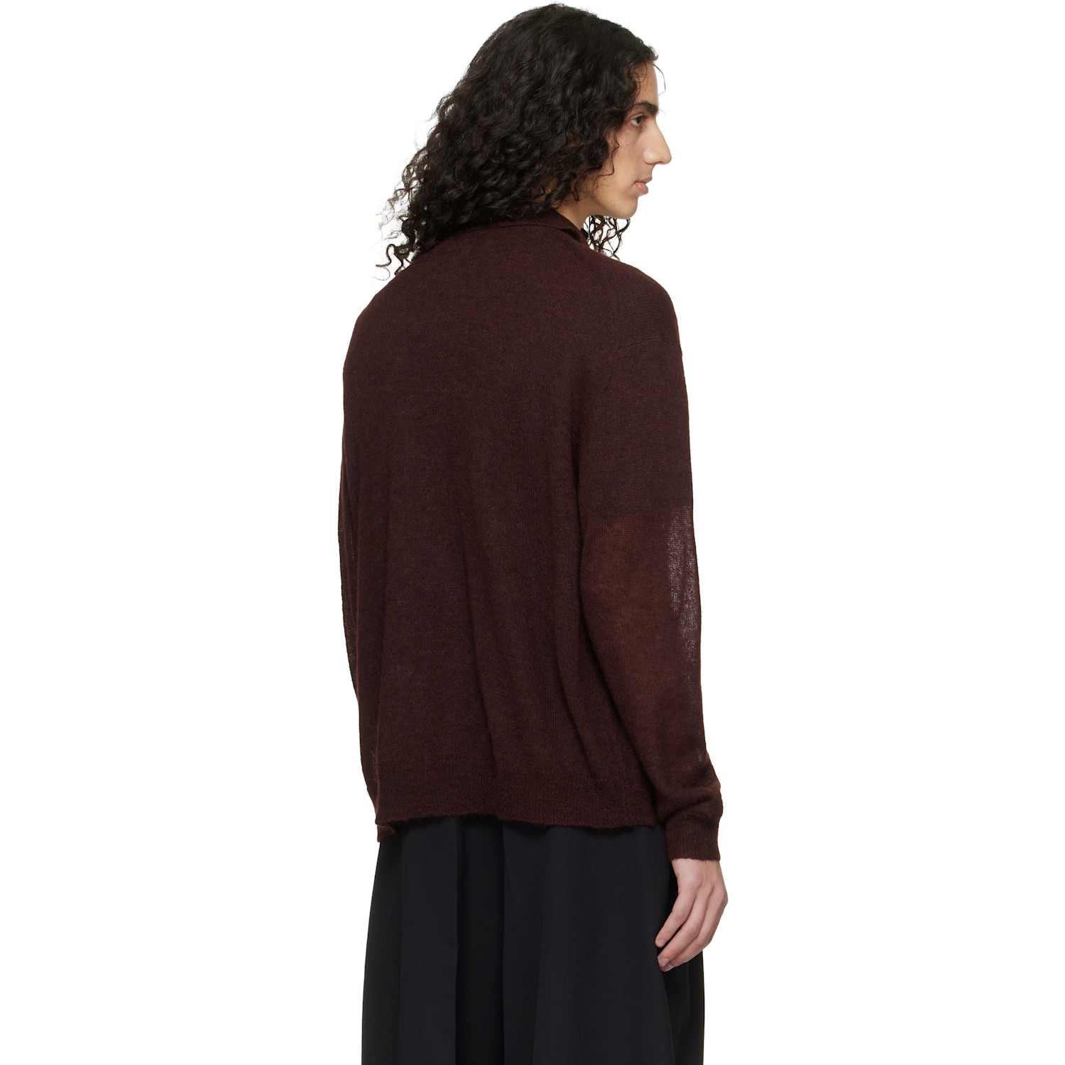  Studio Nicholson Burgundy Hamto Kint Cardigan 