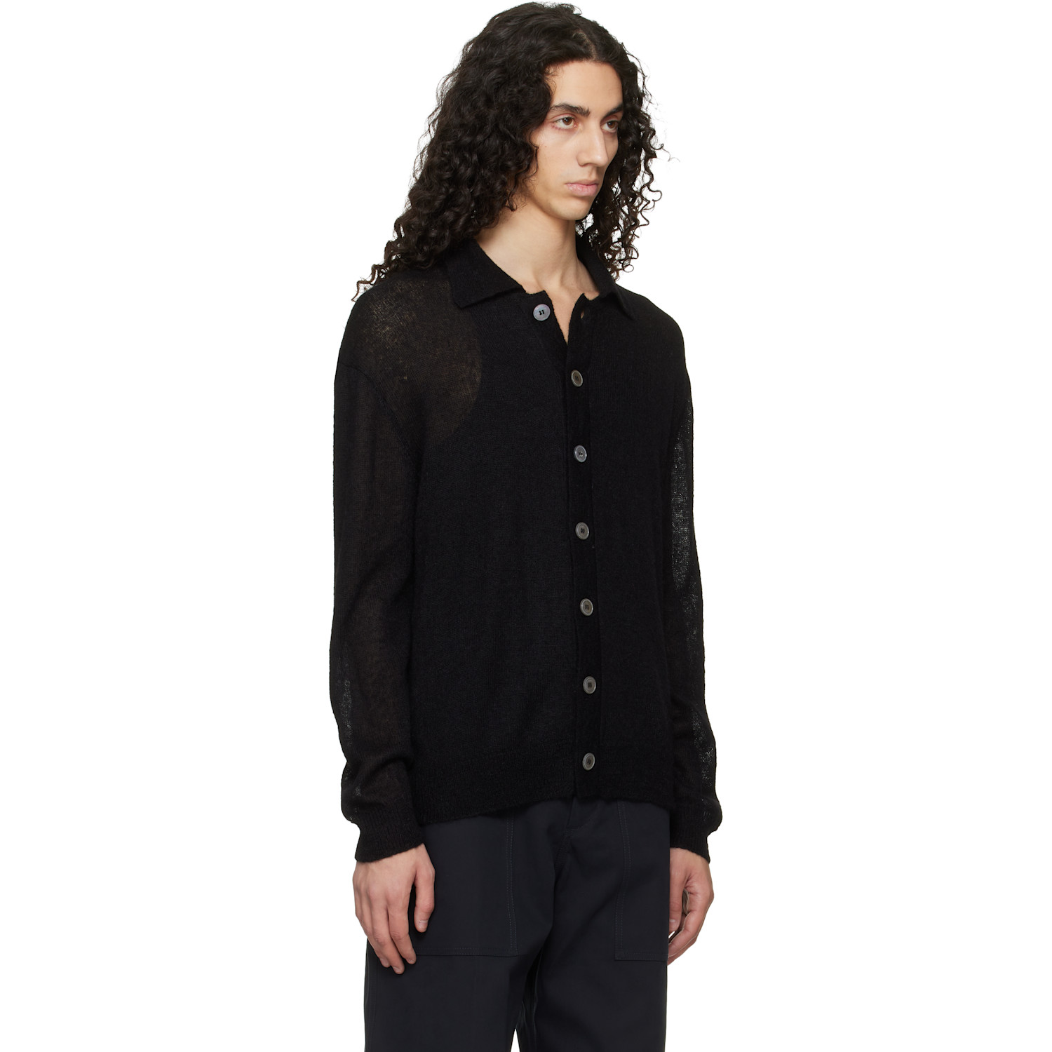  Studio Nicholson Black Hamto Kint Cardigan 