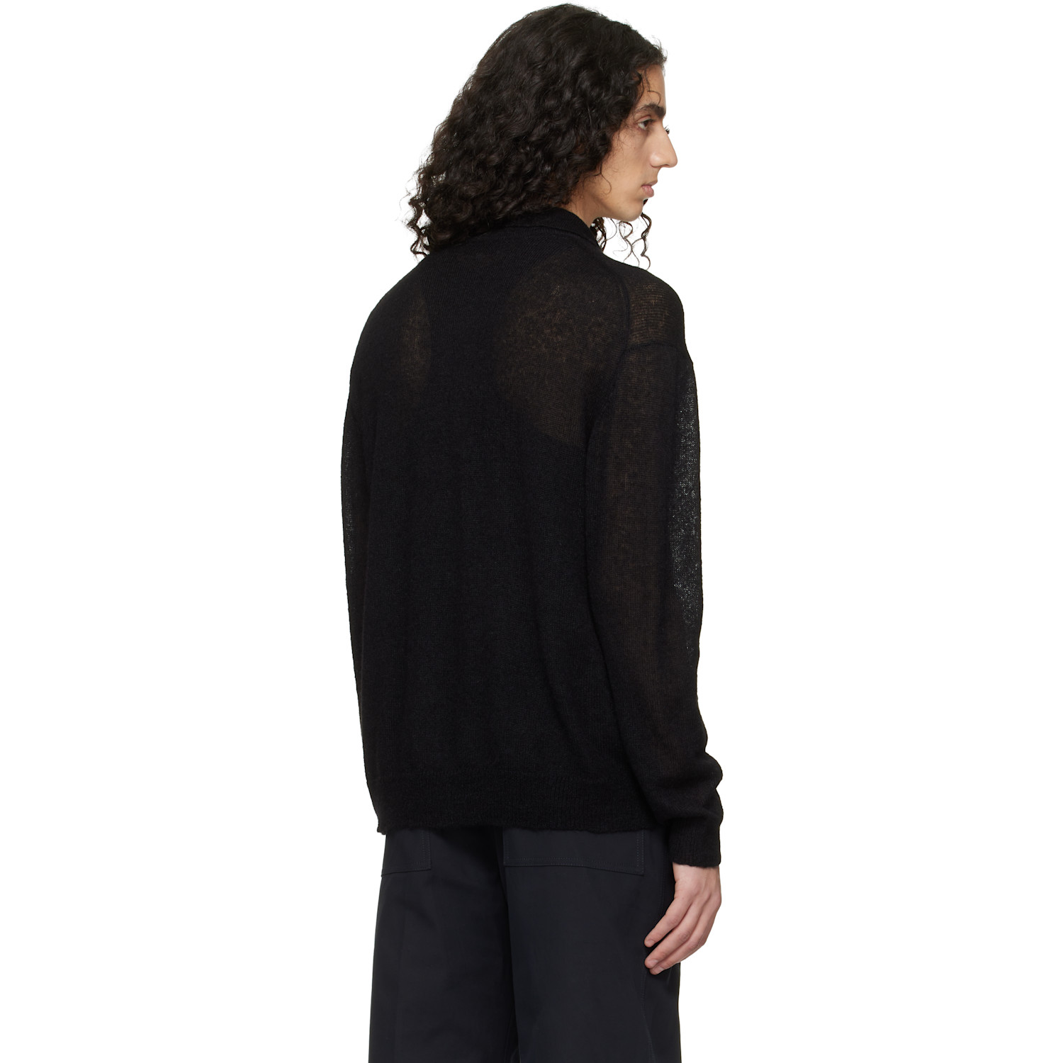  Studio Nicholson Black Hamto Kint Cardigan 