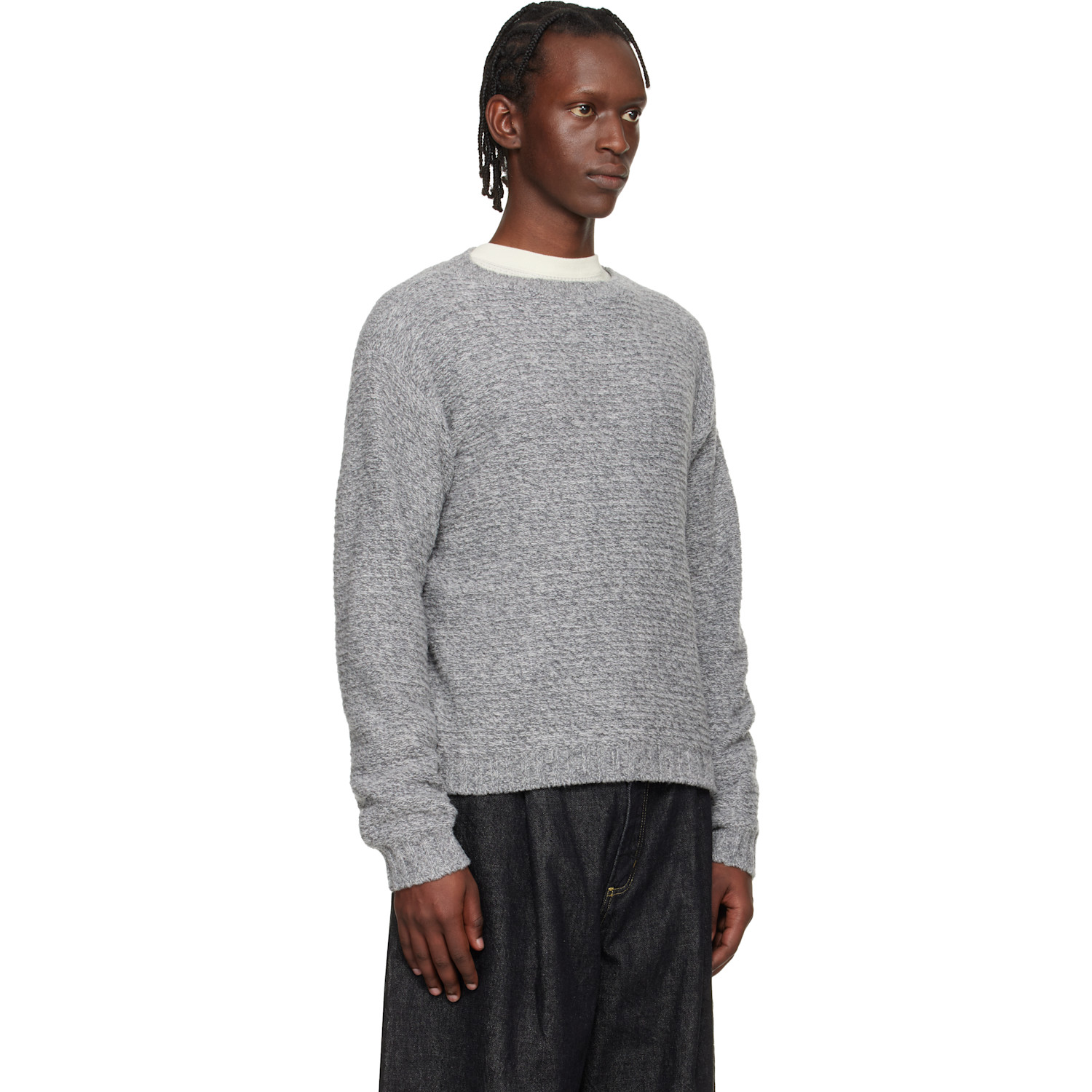  Studio Nicholson Gray Camden Knit Sweater 