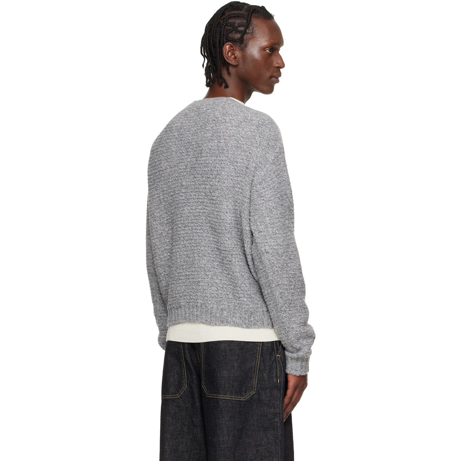  Studio Nicholson Gray Camden Knit Sweater 