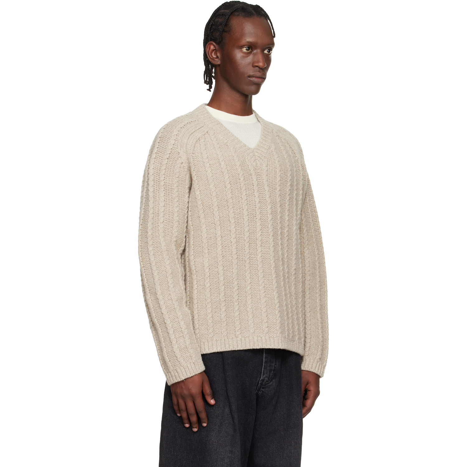  Studio Nicholson Beige Sussex Knit Sweater 