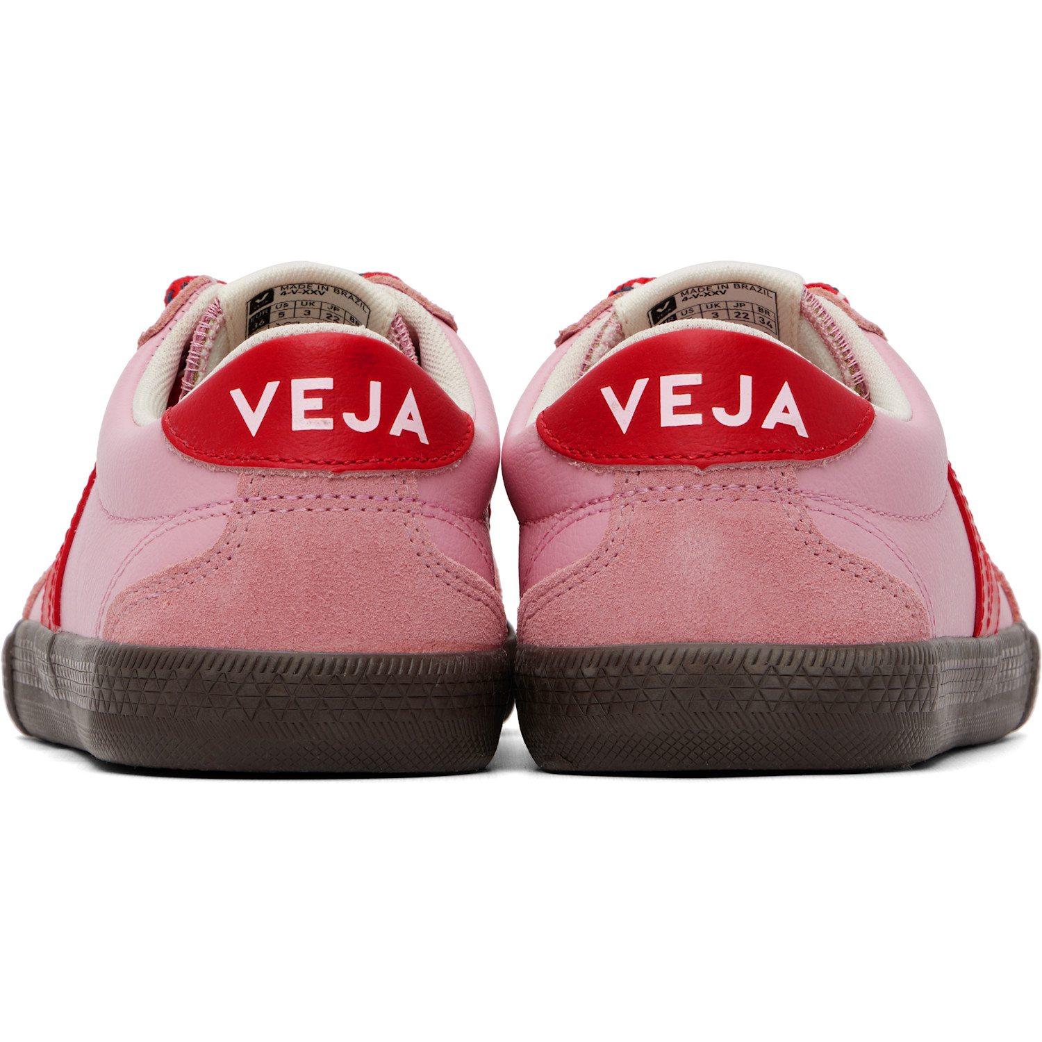  Veja Pink Volley Leather Sneakers 