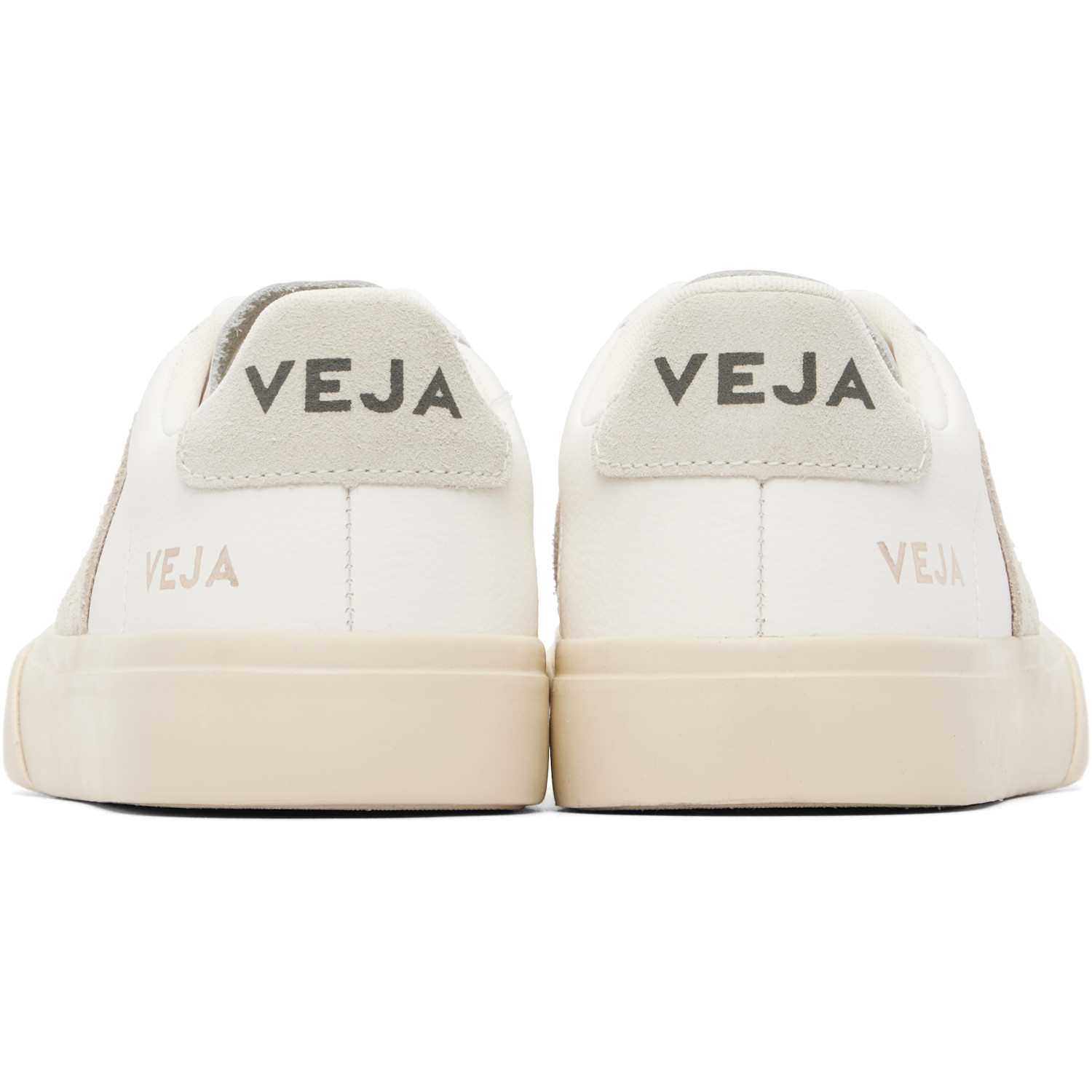  Veja White & Gray Campo Leather Sneakers 