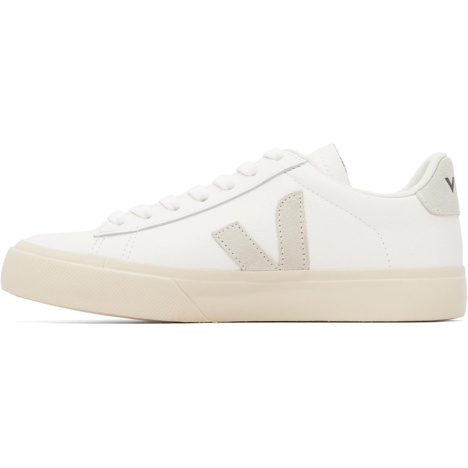  Veja White & Gray Campo Leather Sneakers 
