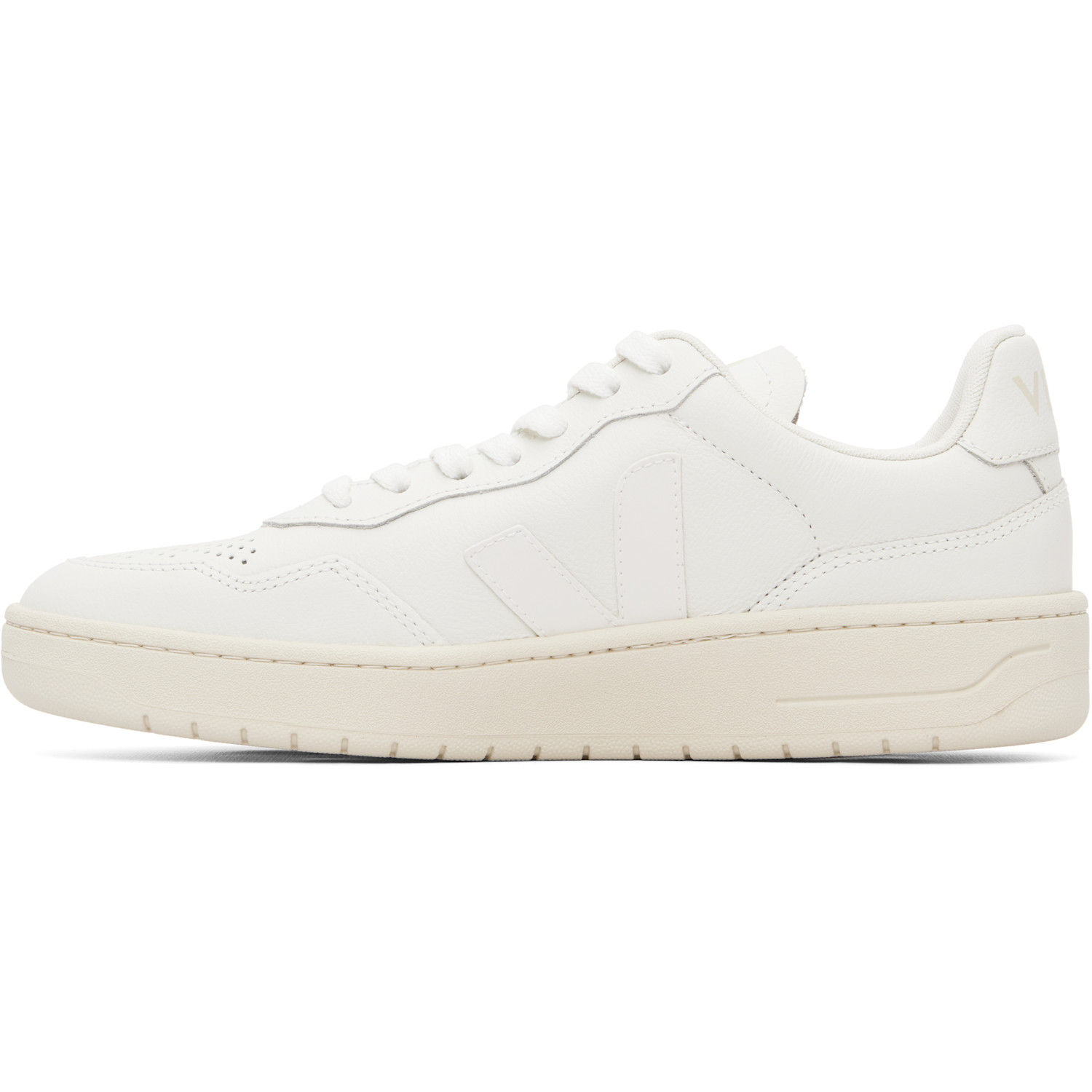  Veja White V-90 Leather Sneakers 