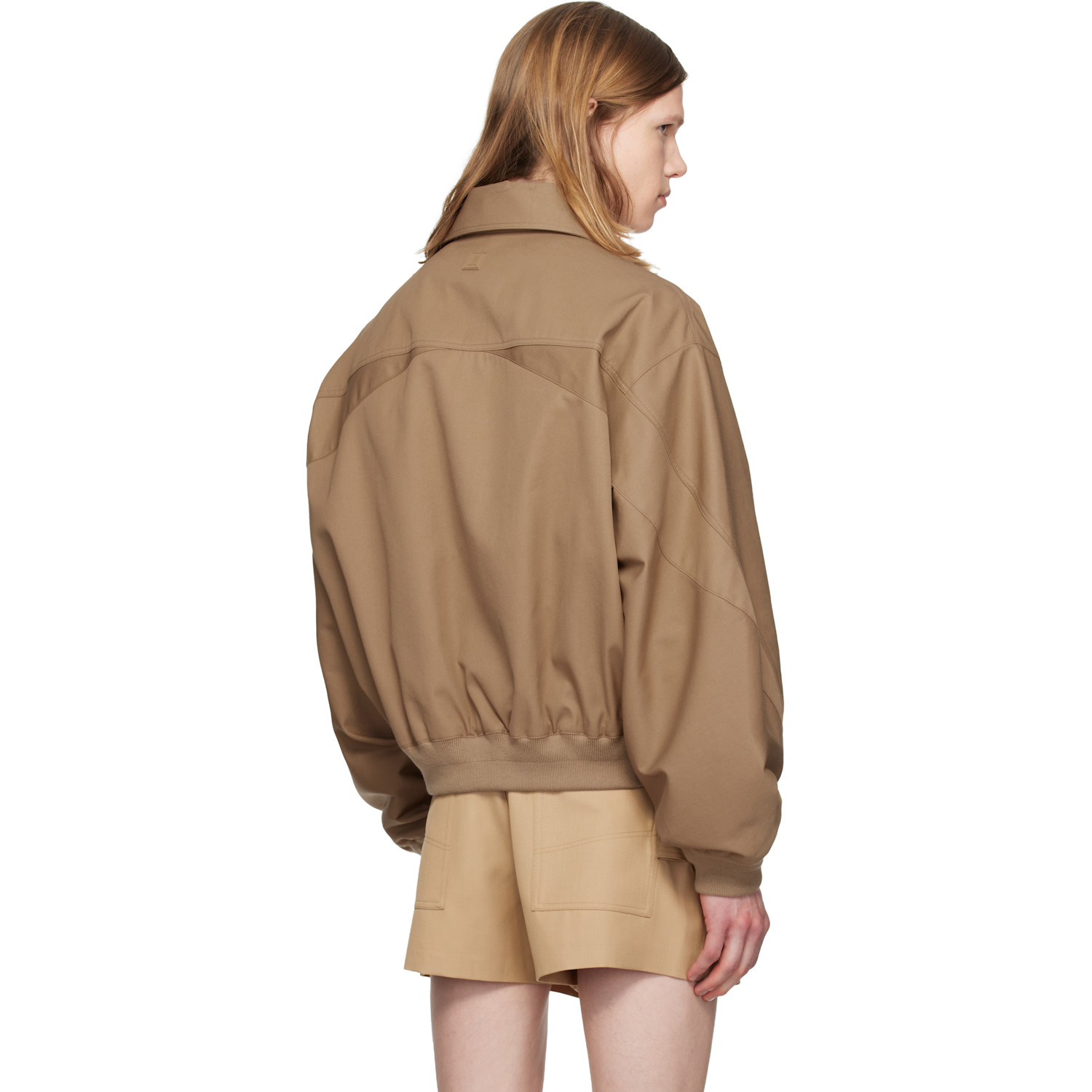  Lgn Louis Gabriel Nouchi Beige Oversized Bomber Jacket 
