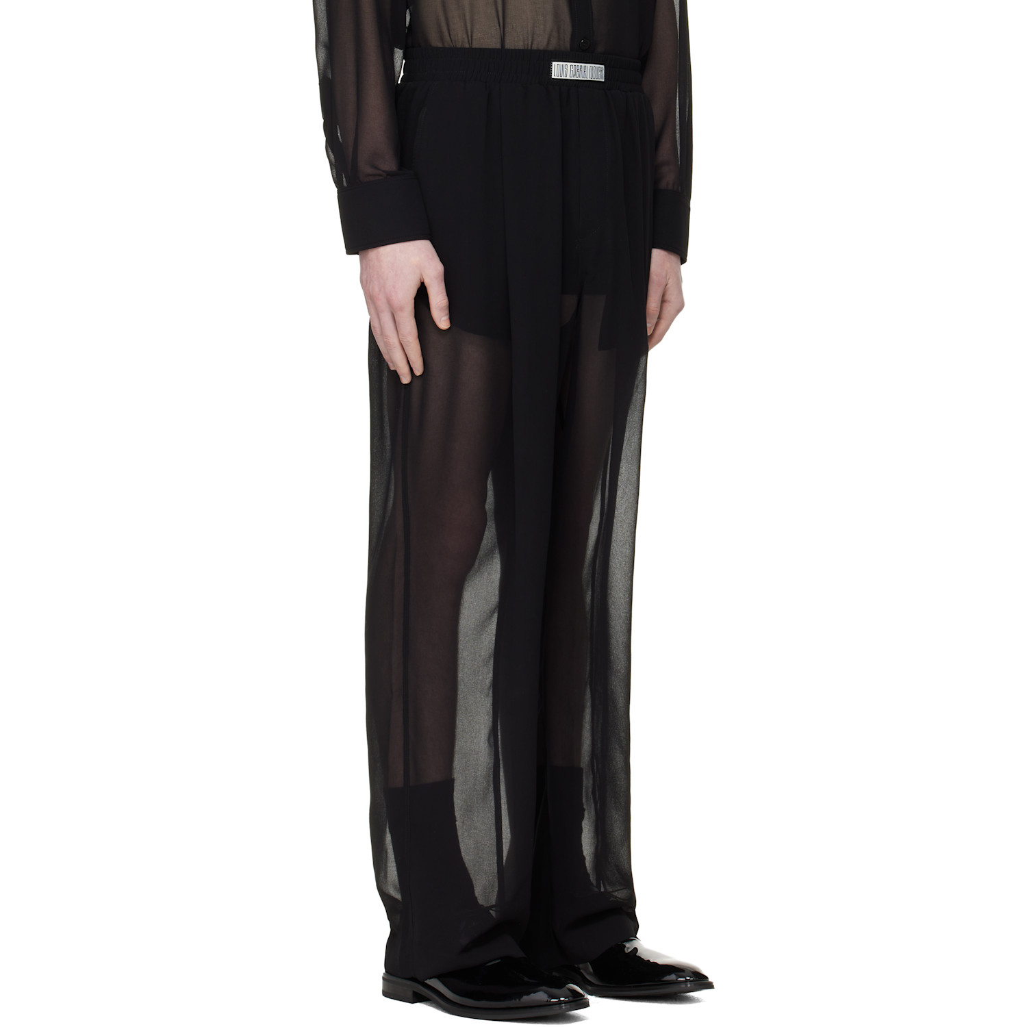  Lgn Louis Gabriel Nouchi Black Jogging Large Transparent Trousers 