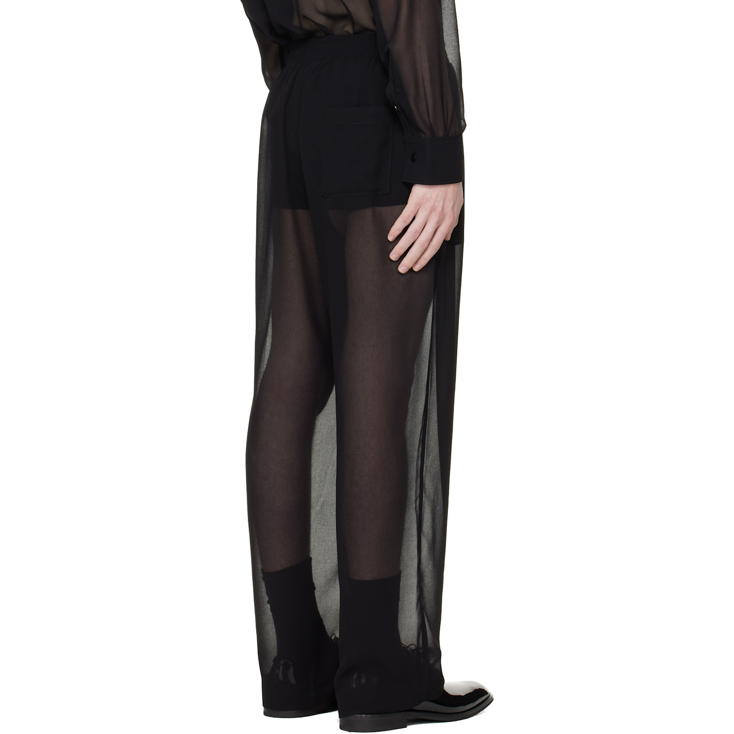  Lgn Louis Gabriel Nouchi Black Jogging Large Transparent Trousers 