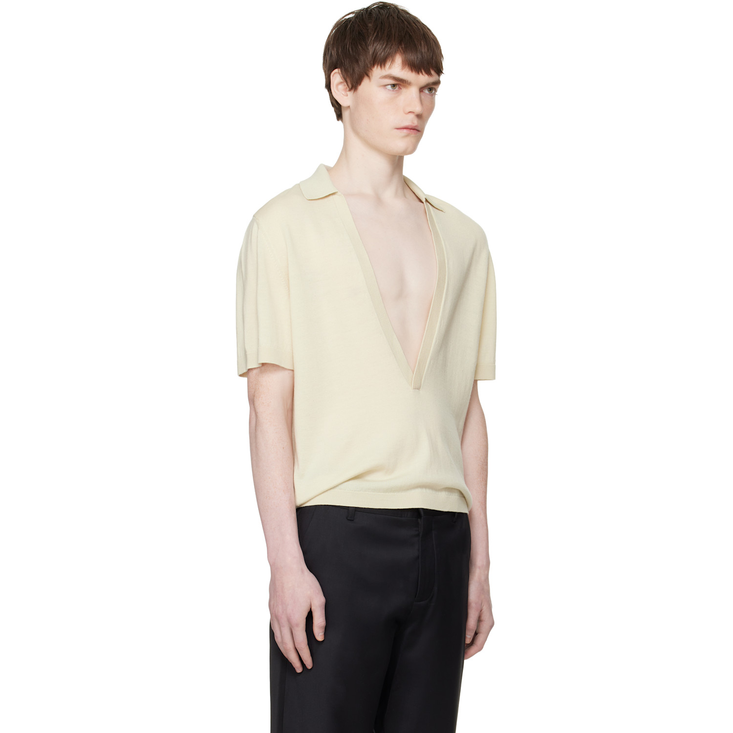  Lgn Louis Gabriel Nouchi Off-white Short-sleeved Polo 